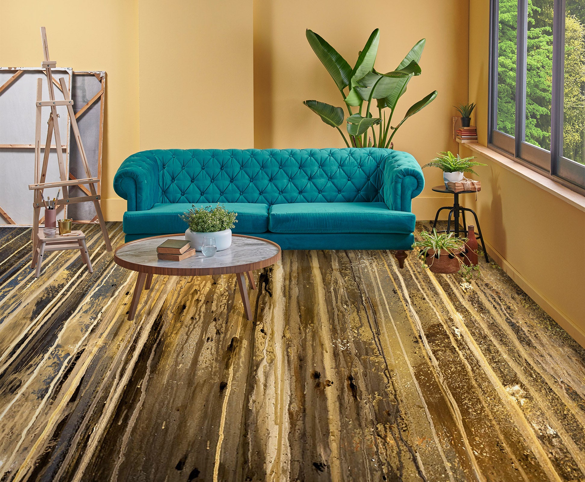 3D Time Wood Grains 1245 Floor Mural  Wallpaper Murals Self-Adhesive Removable Print Epoxy