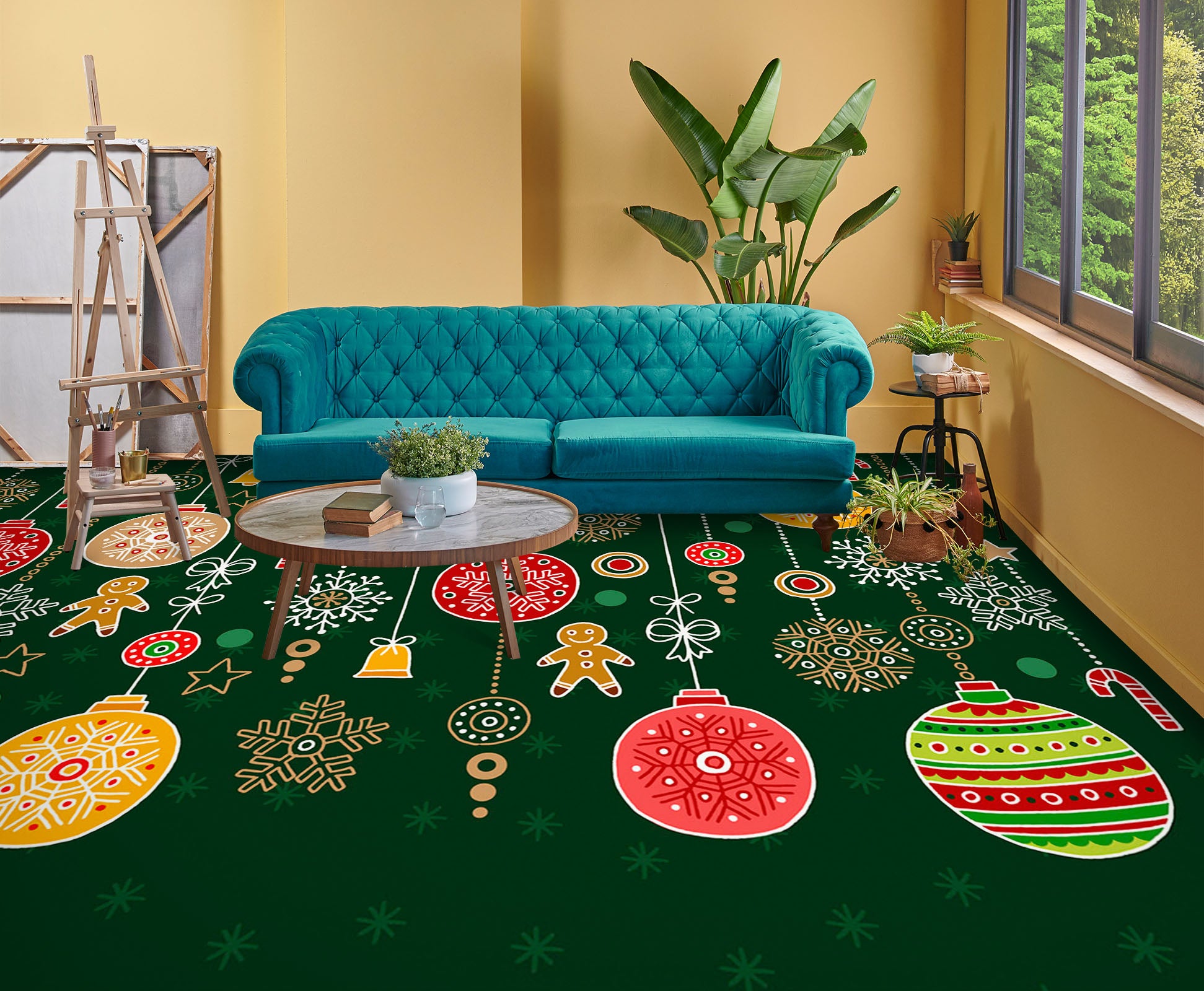 3D Festive Pattern Design 1295 Floor Mural  Wallpaper Murals Self-Adhesive Removable Print Epoxy