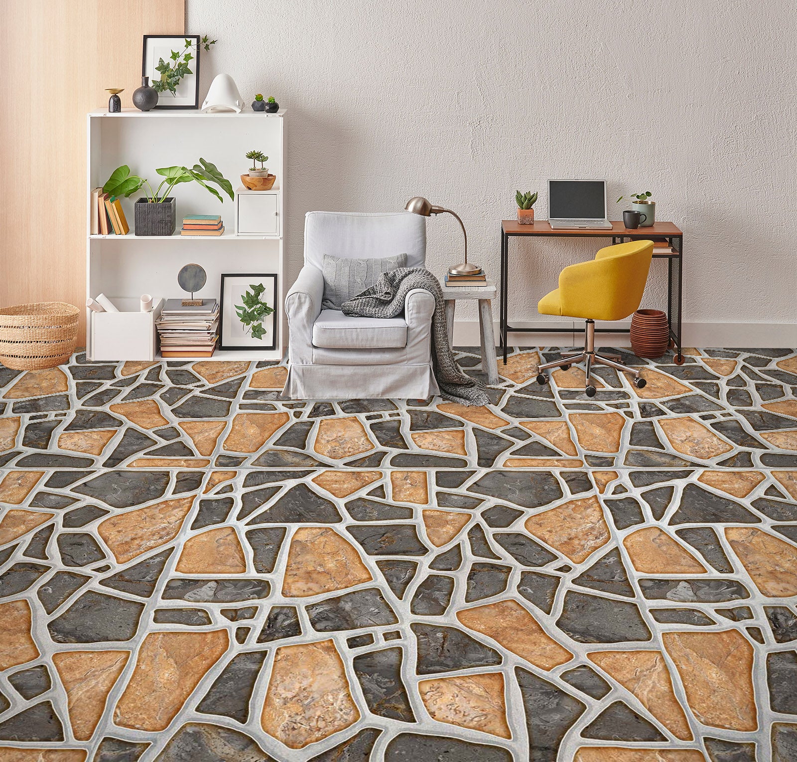 3D Two-color Stitching 589 Floor Mural  Wallpaper Murals Rug & Mat Print Epoxy waterproof bath floor