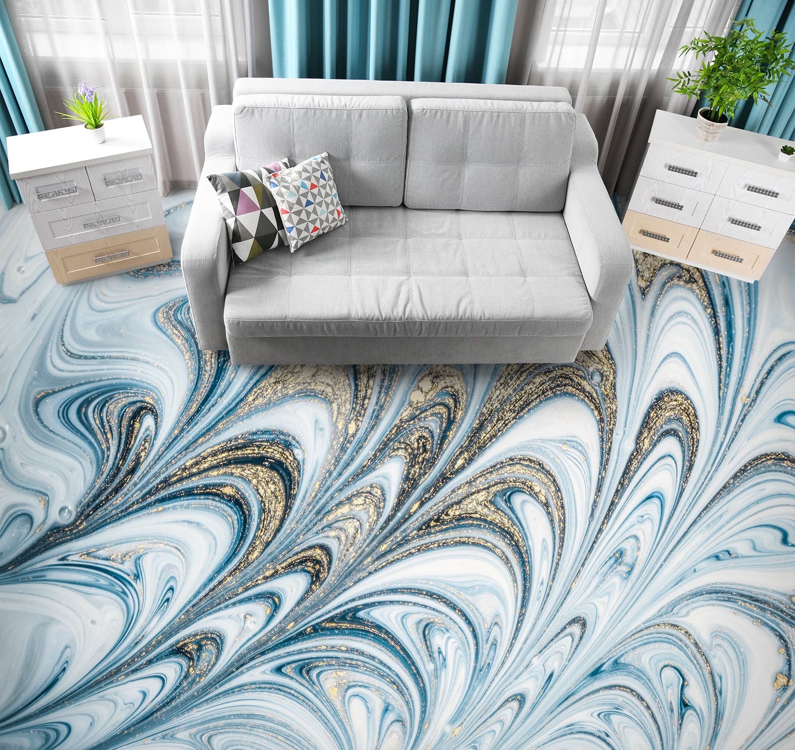 3D Radian Texture 380 Floor Mural  Wallpaper Murals Rug & Mat Print Epoxy waterproof bath floor