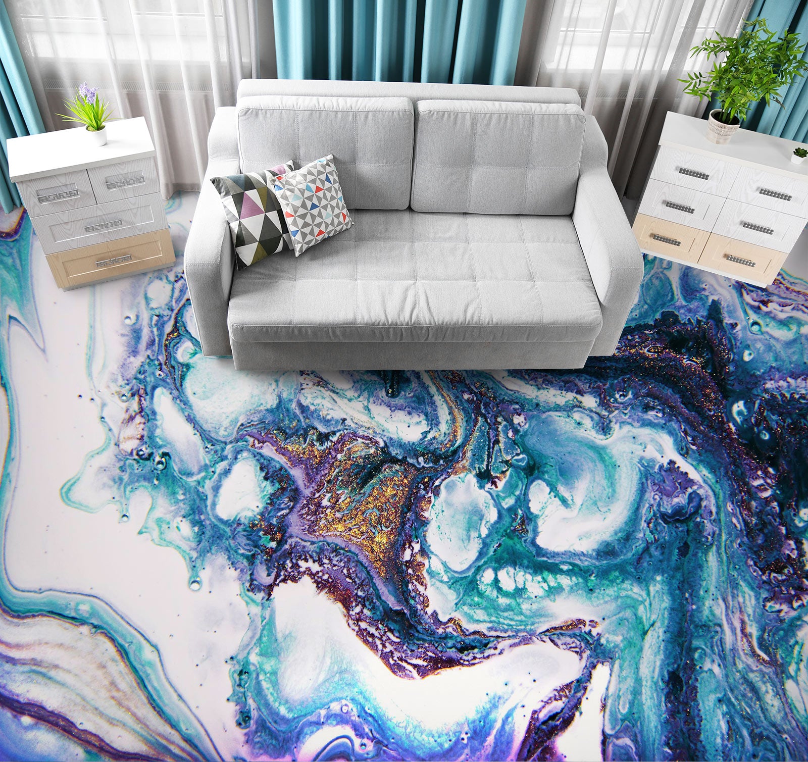 3D Oil Painting Texture 657 Floor Mural  Wallpaper Murals Rug & Mat Print Epoxy waterproof bath floor