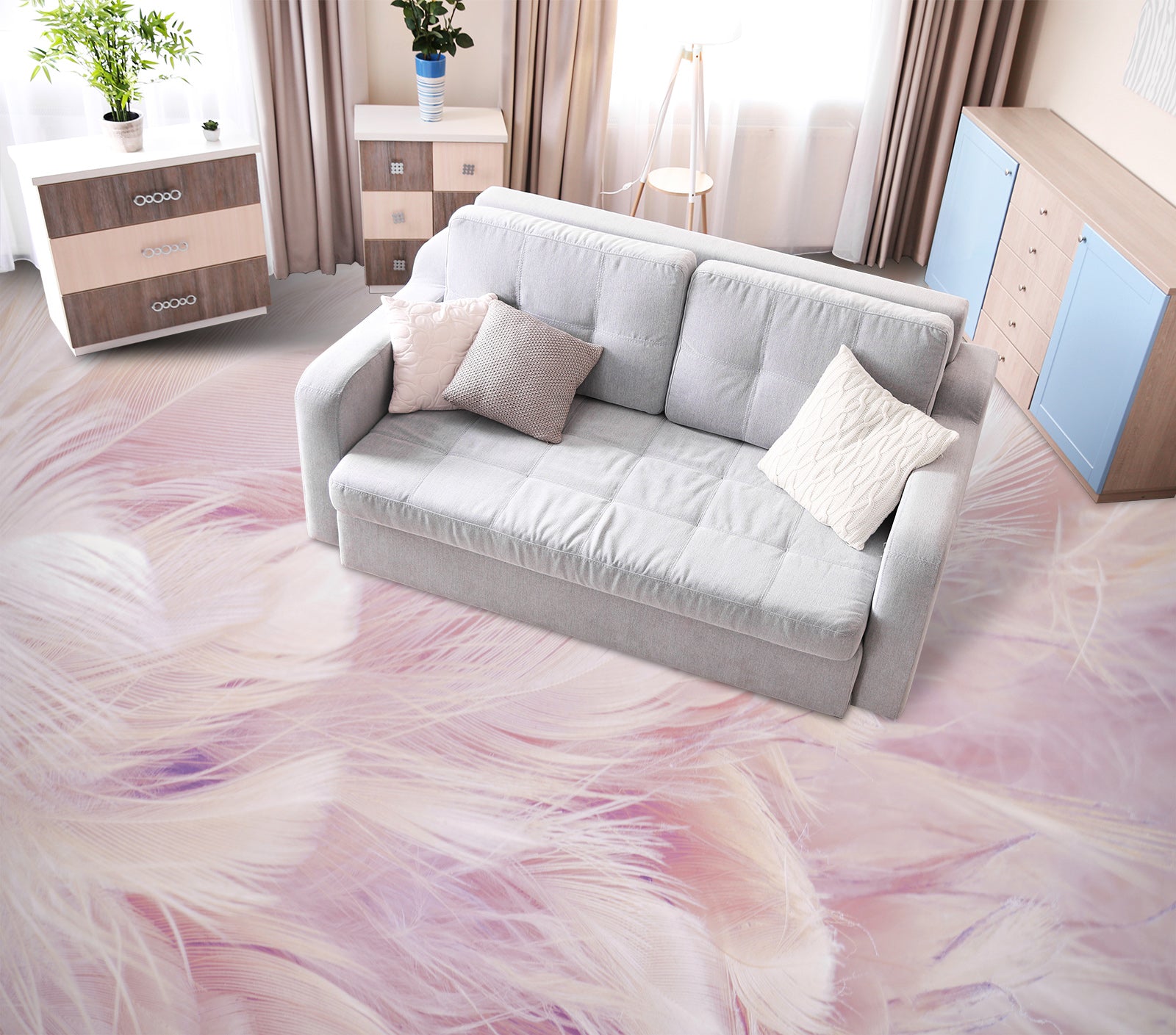 3D Noble Feathers 1147 Floor Mural  Wallpaper Murals Self-Adhesive Removable Print Epoxy