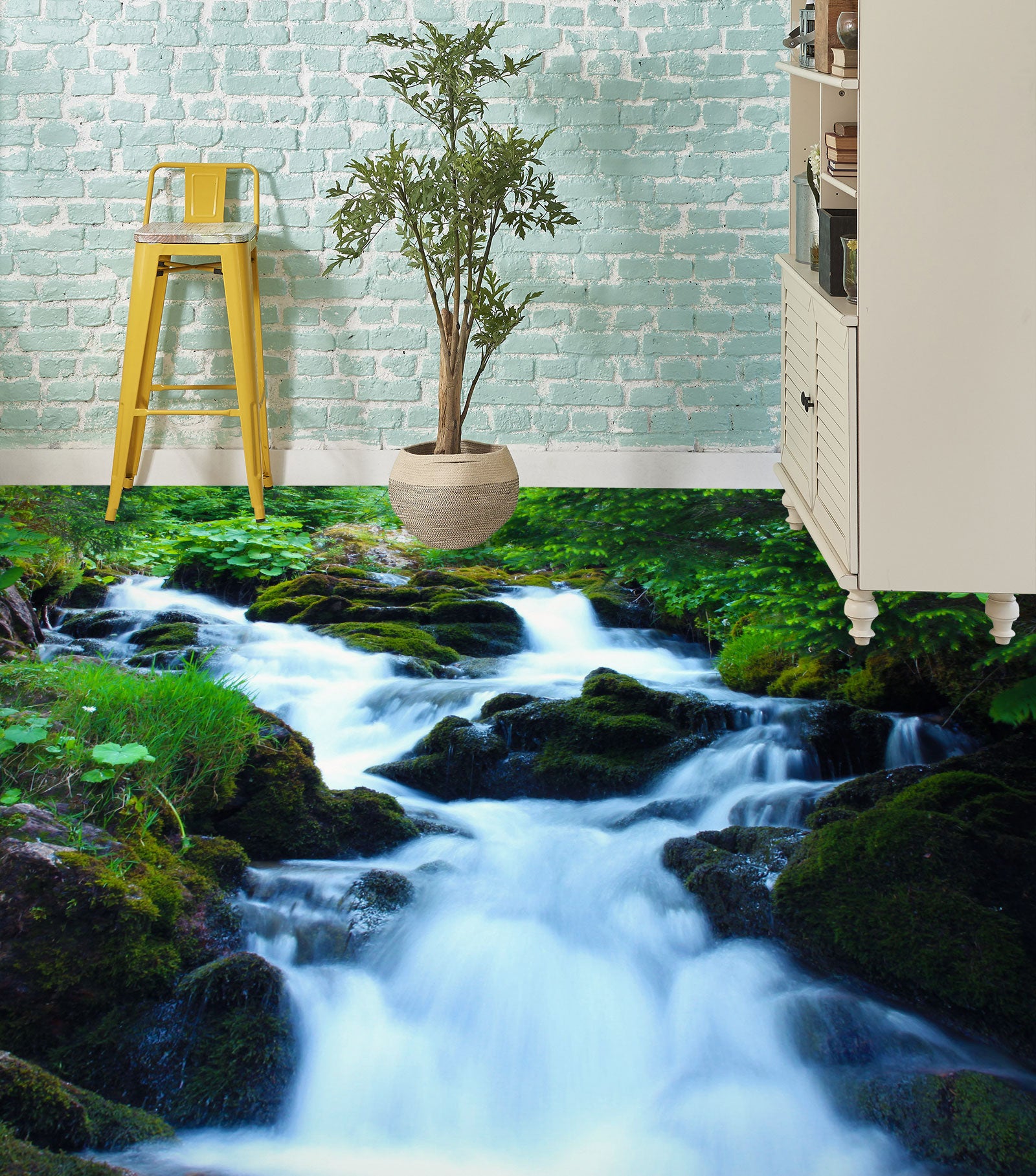 3D Rich White River 1037 Floor Mural  Wallpaper Murals Self-Adhesive Removable Print Epoxy