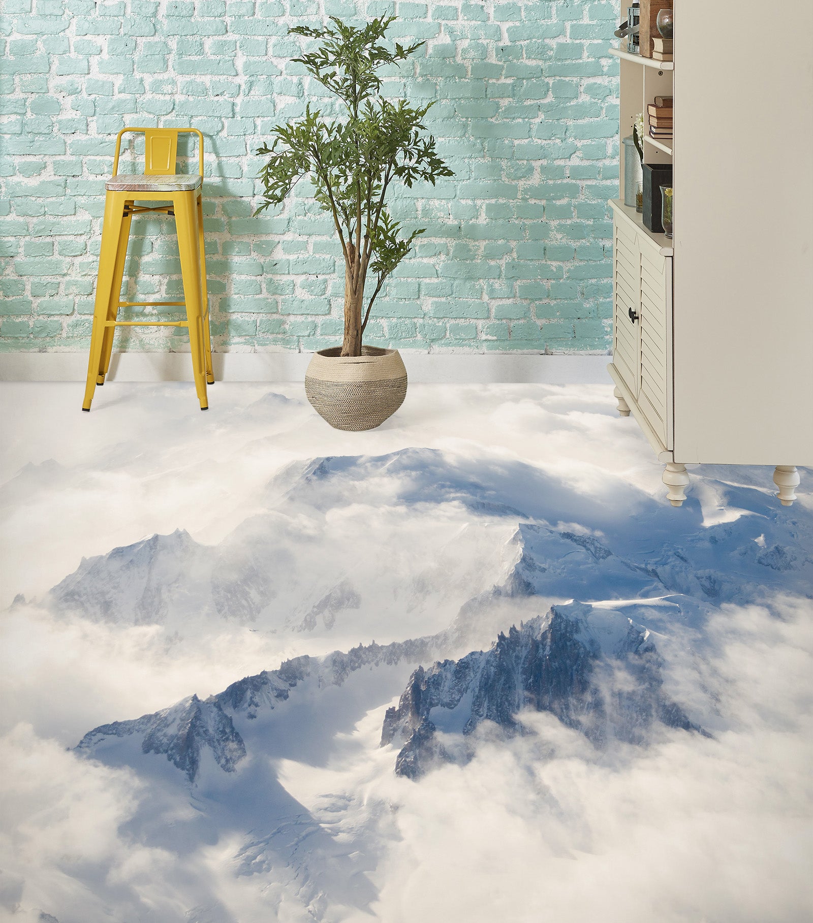 3D Misty Mountains 028 Floor Mural  Wallpaper Murals Rug & Mat Print Epoxy waterproof bath floor