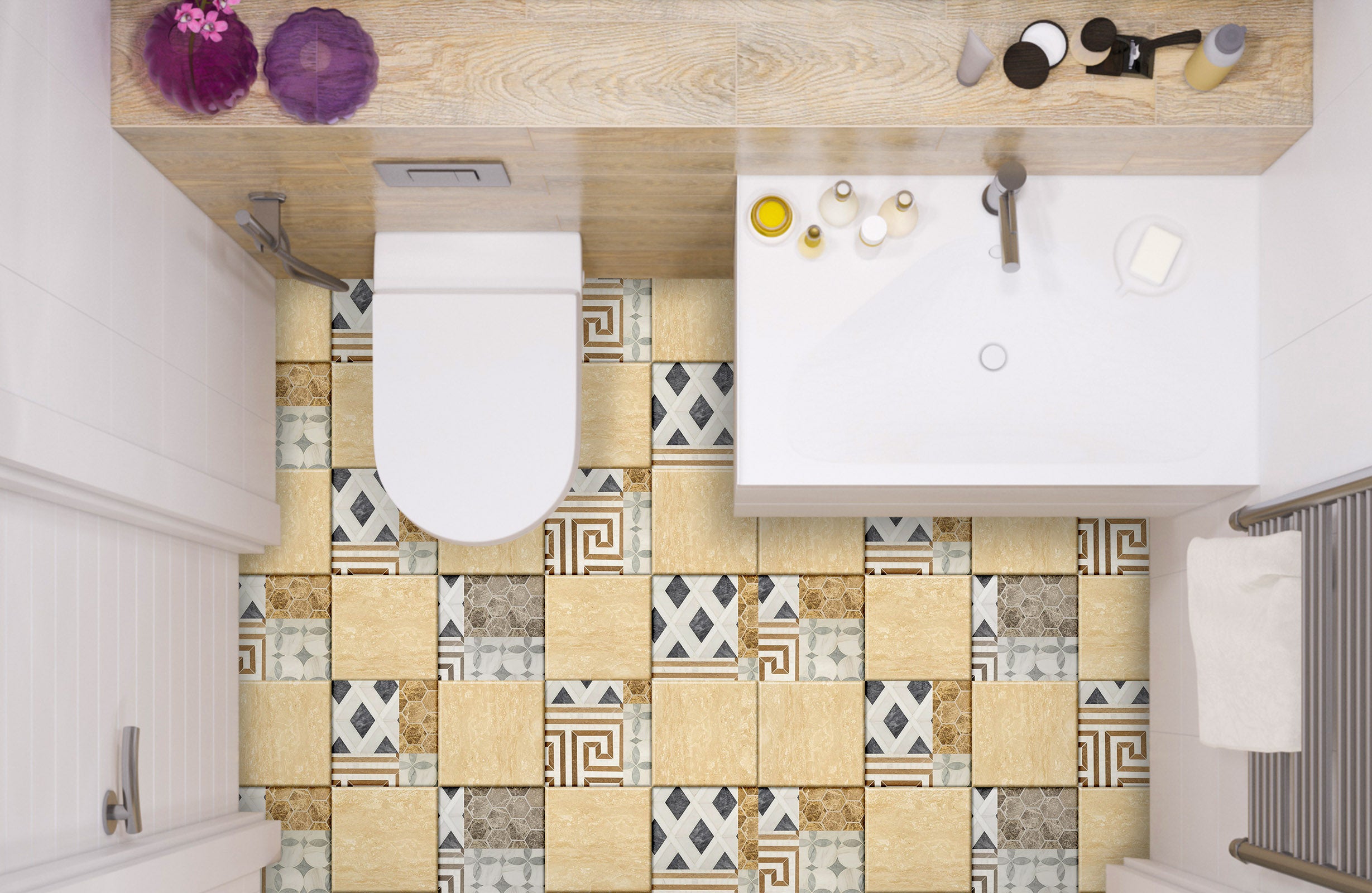 3D Warm Yellow And Pattern 964 Floor Mural  Wallpaper Murals Self-Adhesive Removable Print Epoxy