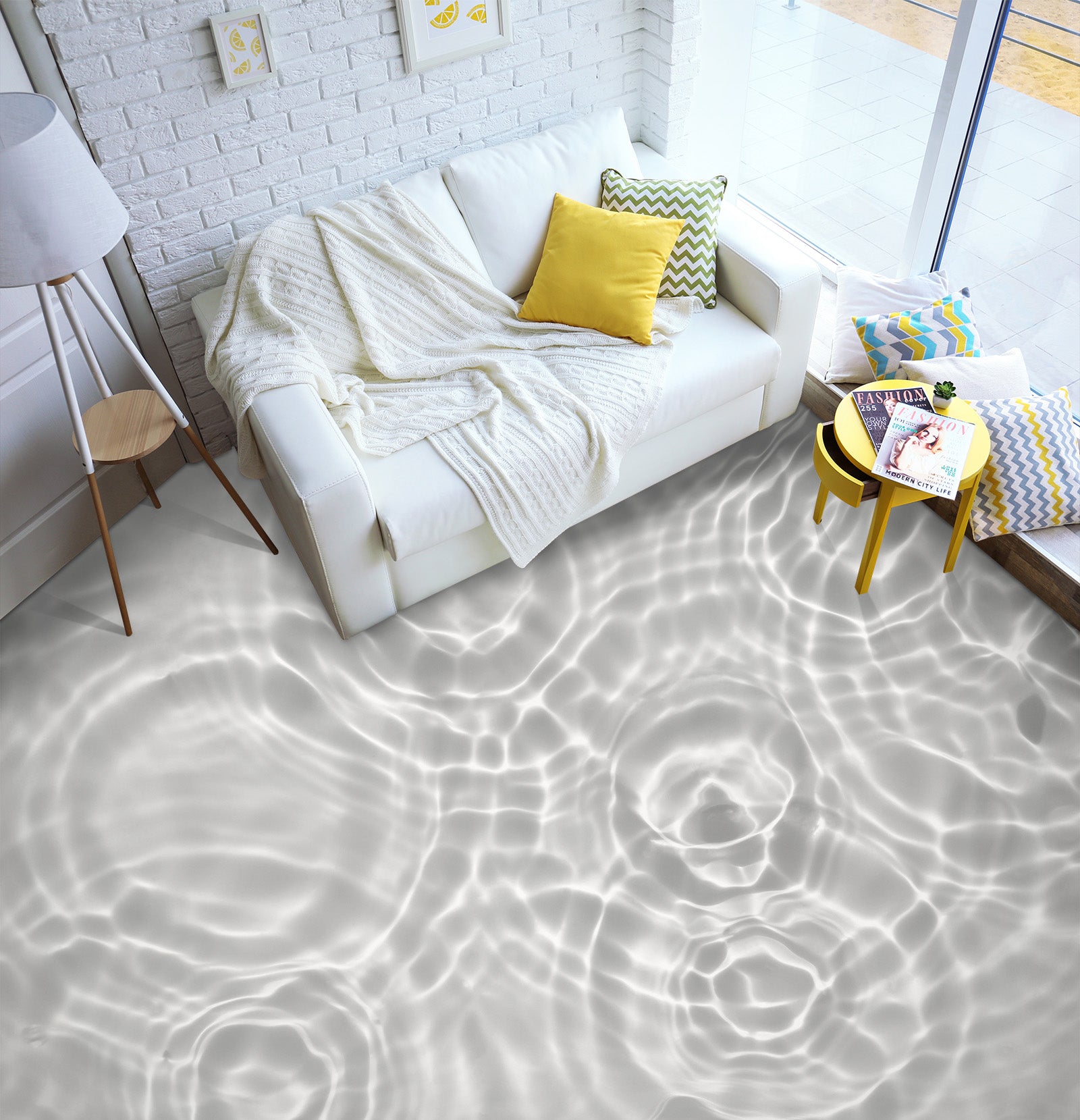 3D Grey Water Ripples 863 Floor Mural  Wallpaper Murals Rug & Mat Print Epoxy waterproof bath floor