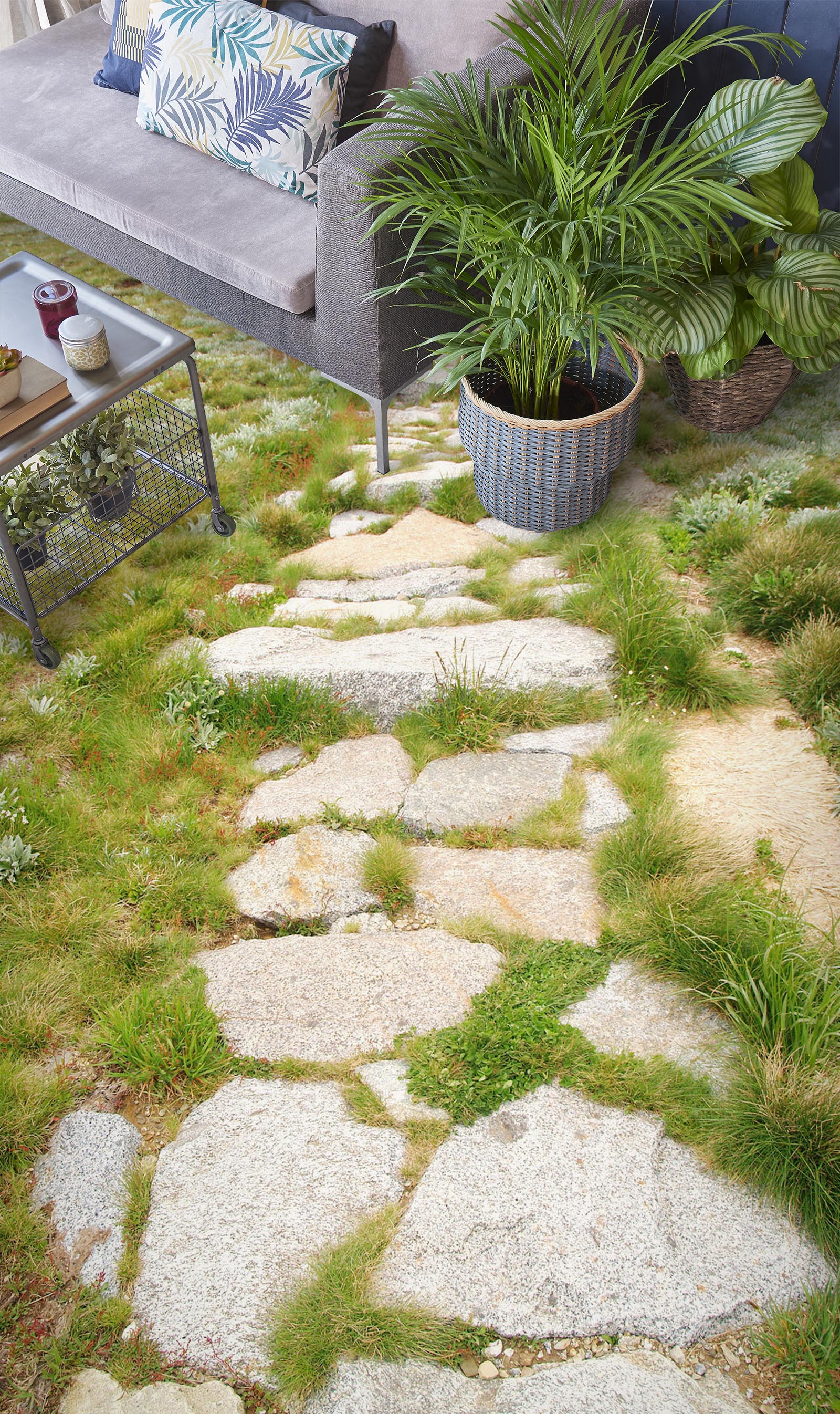 3D Stone Path In The Grass 396 Floor Mural  Wallpaper Murals Rug & Mat Print Epoxy waterproof bath floor