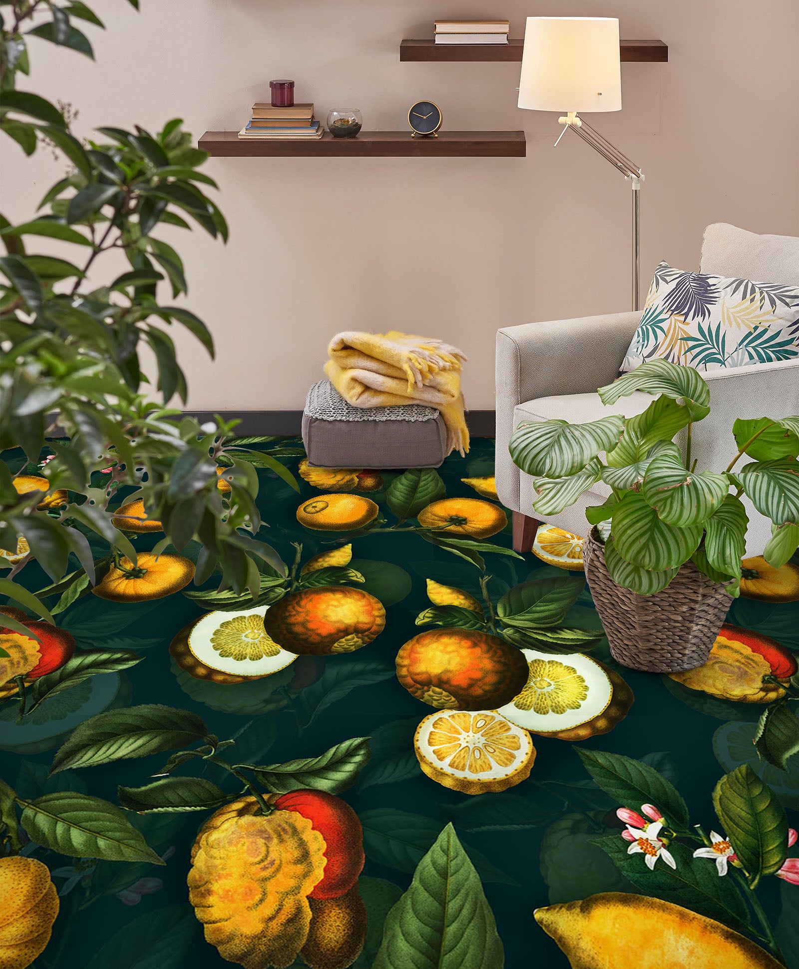 3D Leaves Fruit 10001 Uta Naumann Floor Mural  Wallpaper Murals Self-Adhesive Removable Print Epoxy