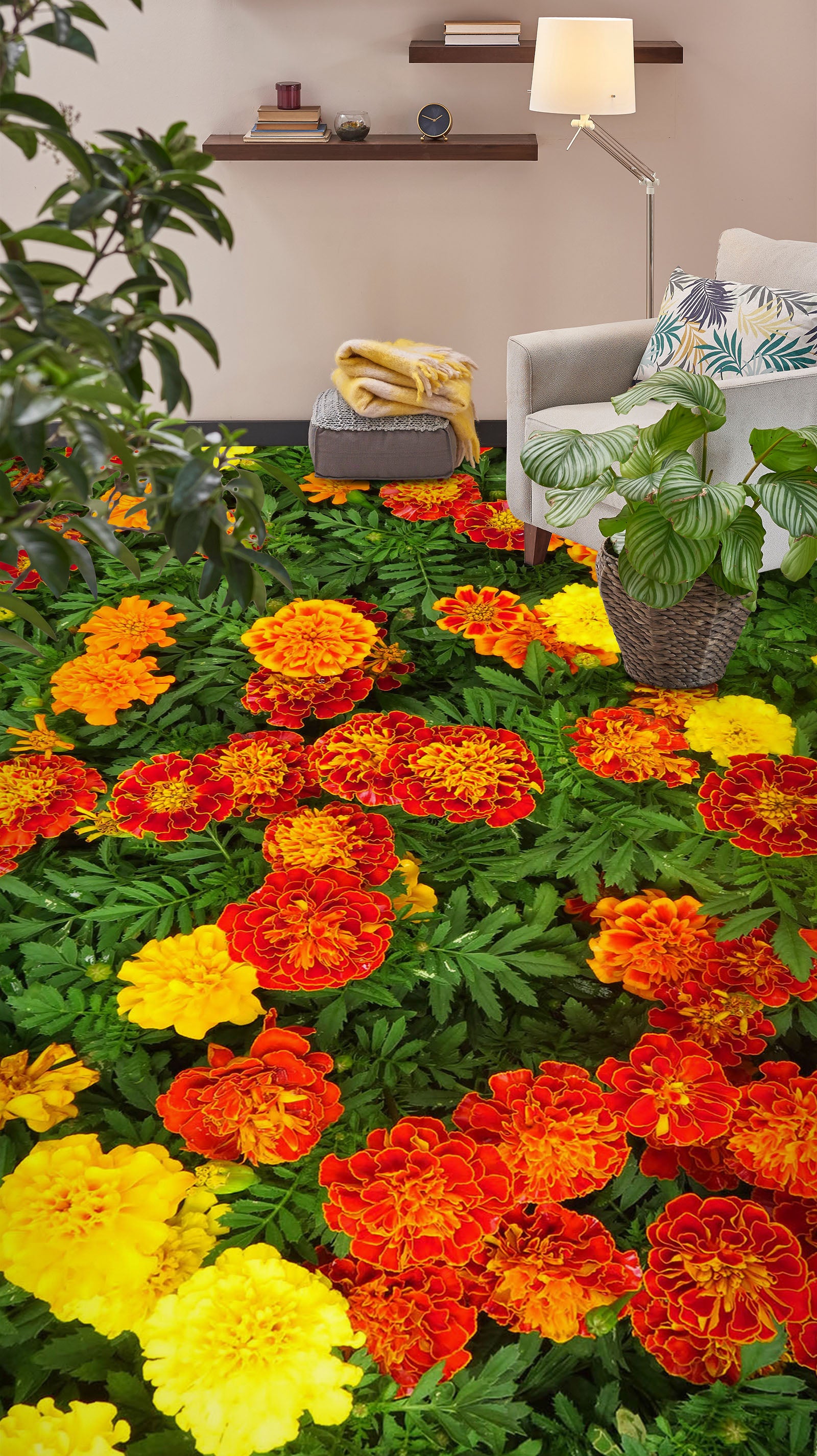 3D Fortune Flower Preview 897 Floor Mural  Wallpaper Murals Rug & Mat Print Epoxy waterproof bath floor