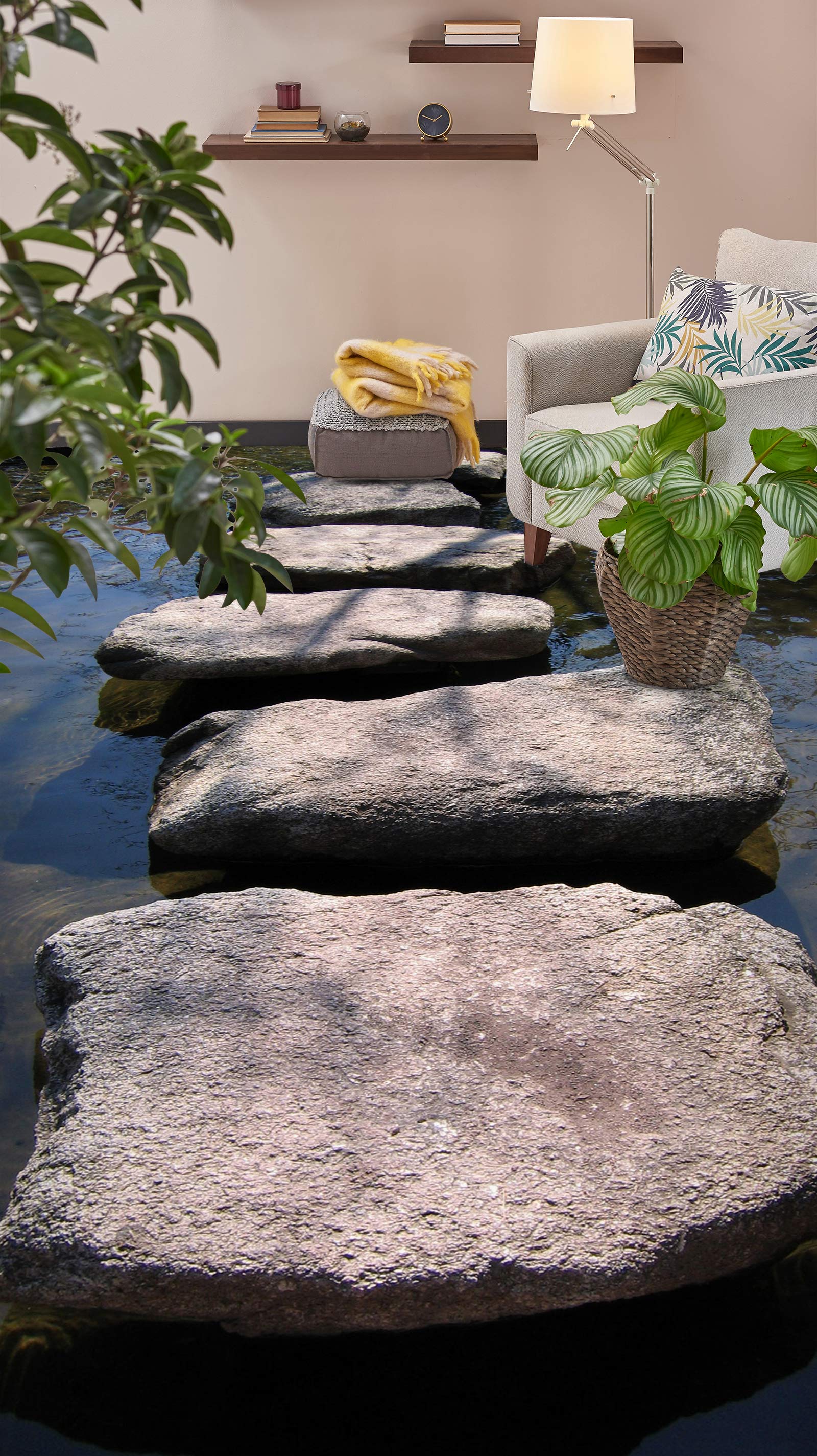 3D Big Stone Road 1091 Floor Mural  Wallpaper Murals Self-Adhesive Removable Print Epoxy