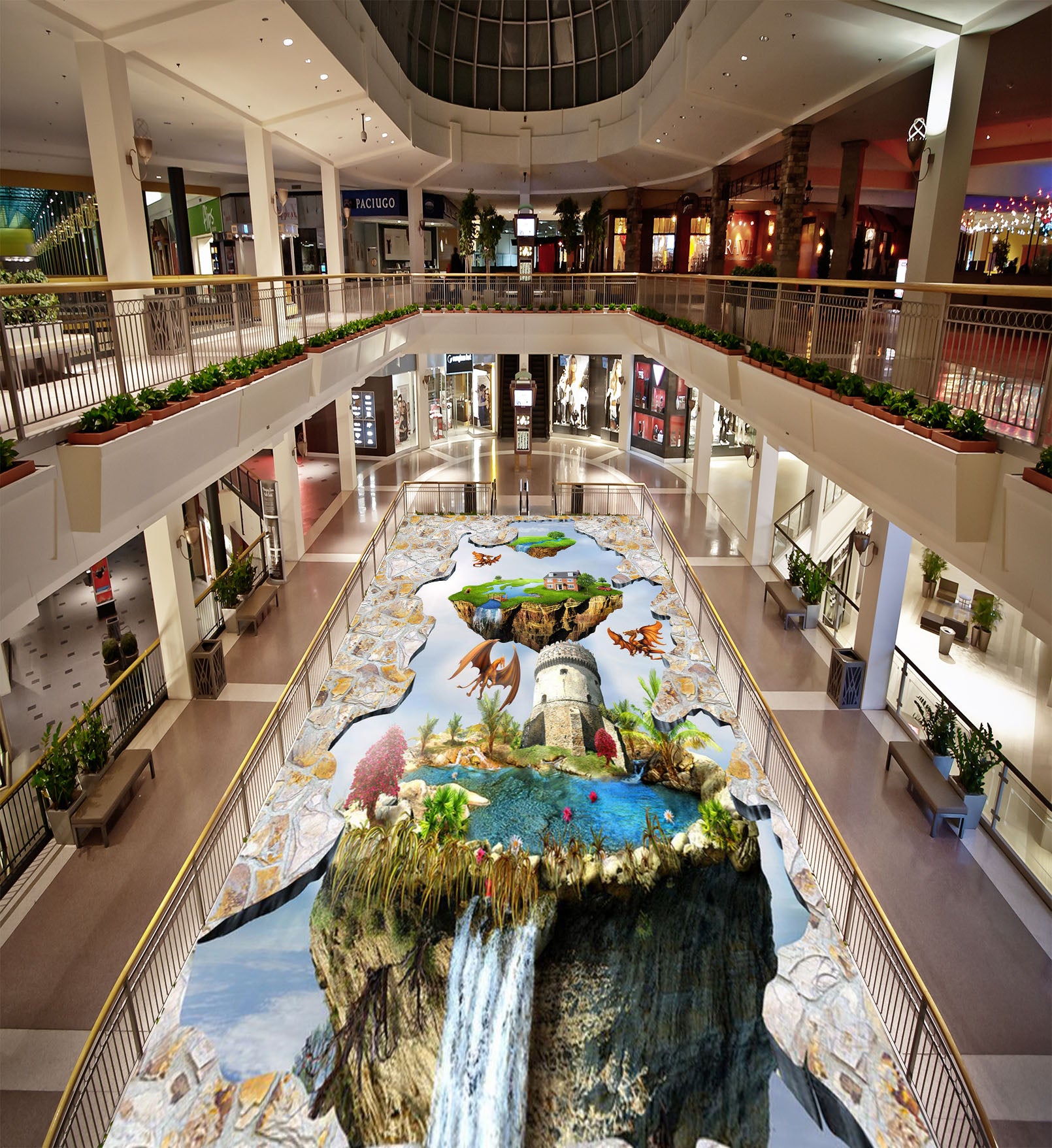 3D Stone Garden 115 Floor Mural  Self-Adhesive Sticker Bathroom Non-slip Waterproof Flooring Murals