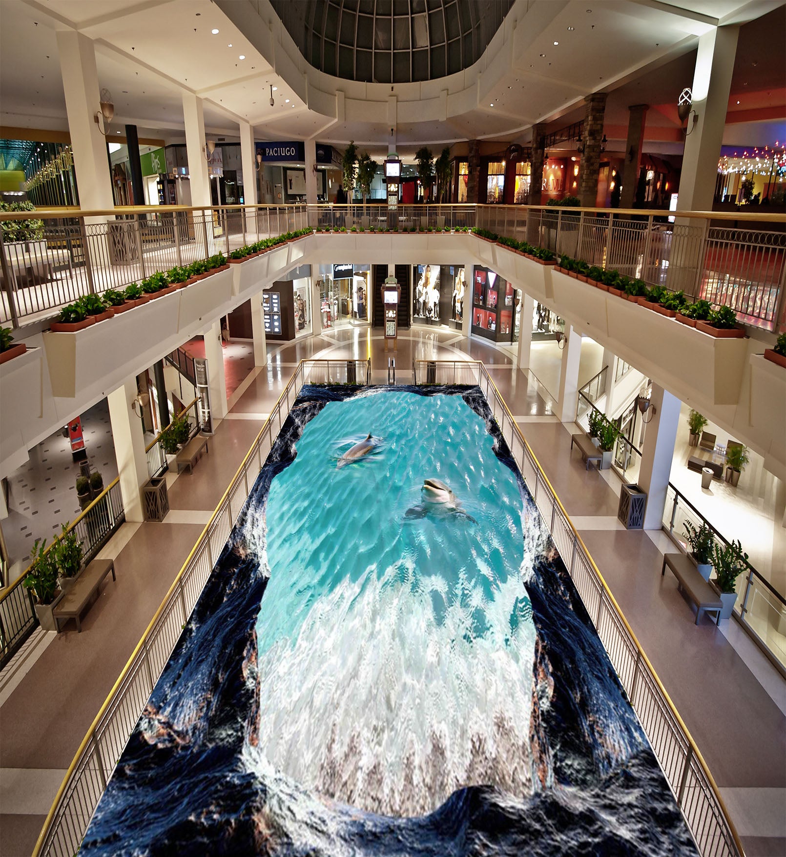 3D Turquoise Ocean 176 Floor Mural  Self-Adhesive Sticker Bathroom Non-slip Waterproof Flooring Murals