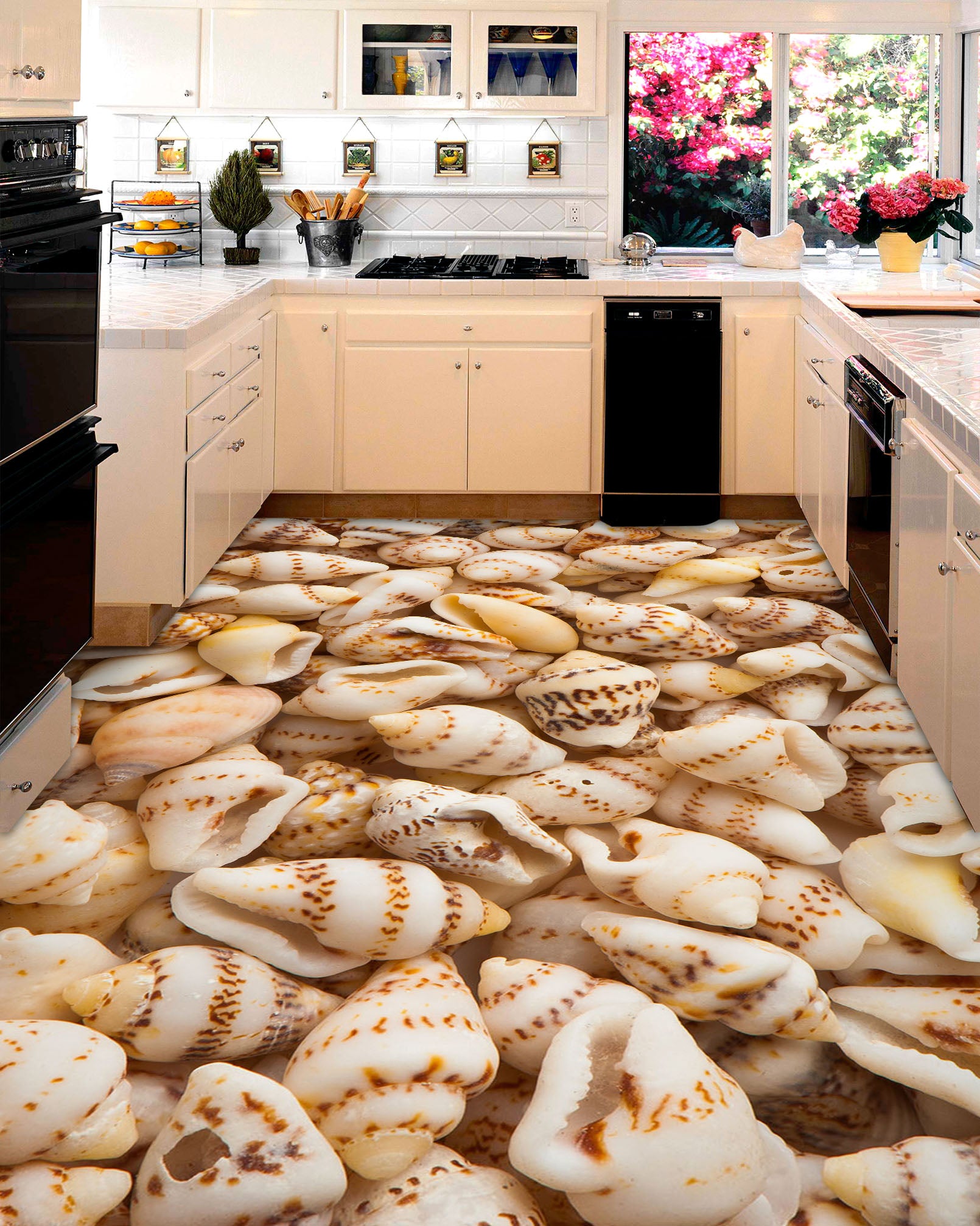 3D Conch Memory 882 Floor Mural  Wallpaper Murals Rug & Mat Print Epoxy waterproof bath floor