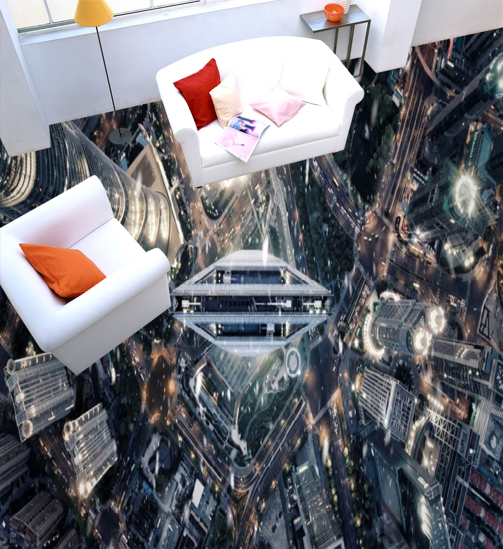 3D Tech City 145 Floor Mural  Self-Adhesive Sticker Bathroom Non-slip Waterproof Flooring Murals