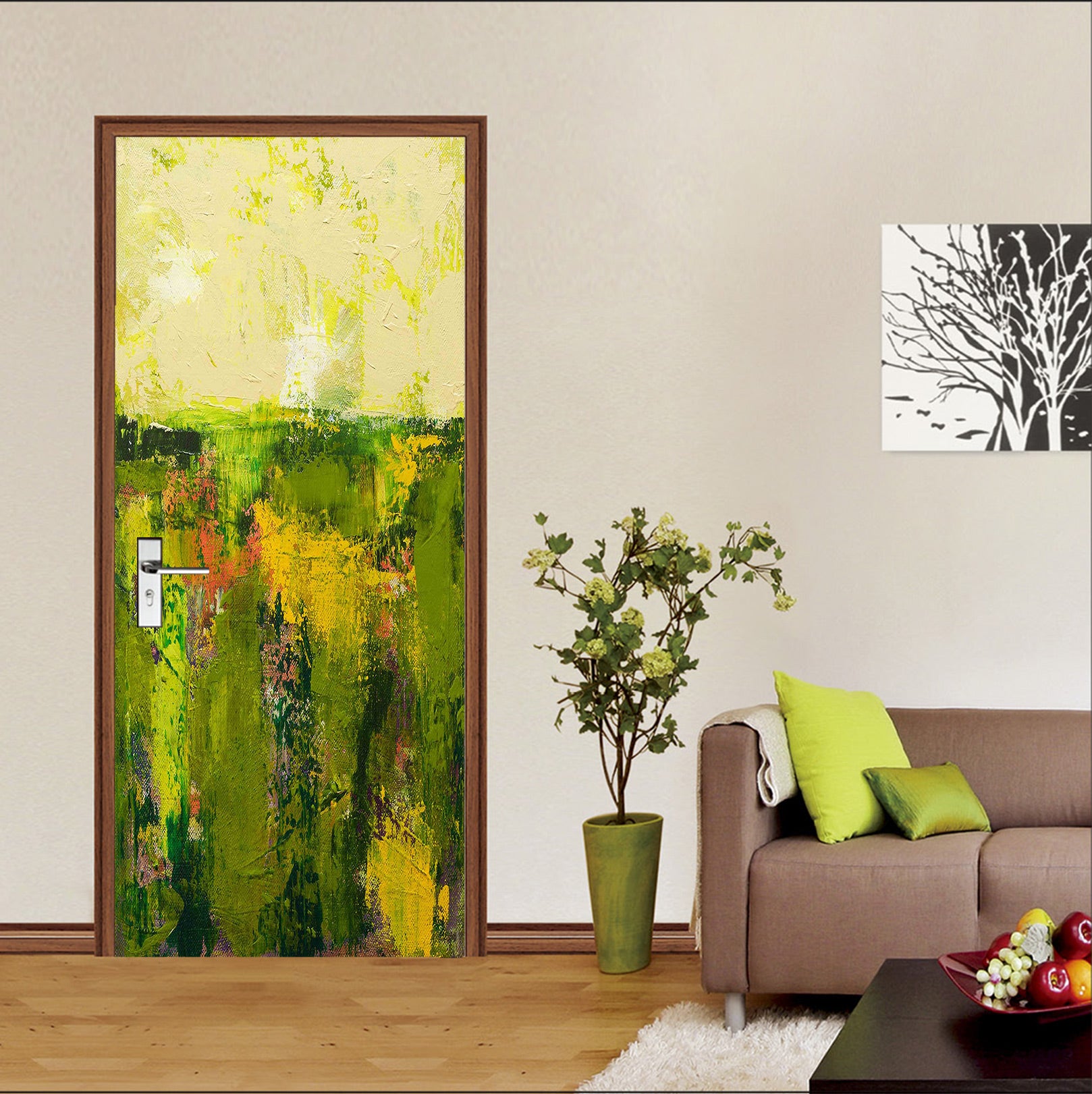 3D Green Paint Pattern 93152 Allan P. Friedlander Door Mural