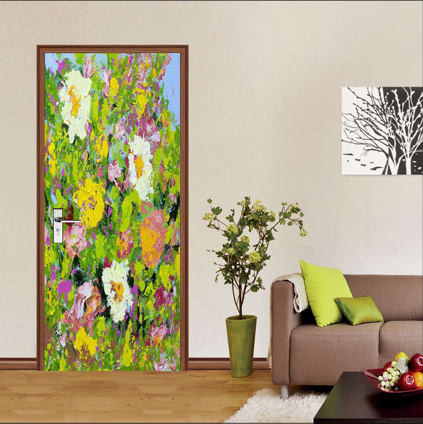 3D Flower Garden 93170 Allan P. Friedlander Door Mural