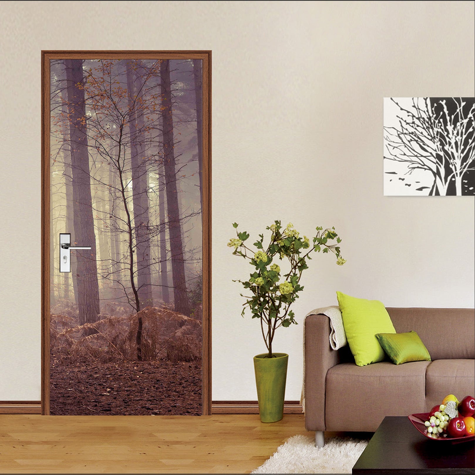 3D Fog Woods 10666 Assaf Frank Door Mural