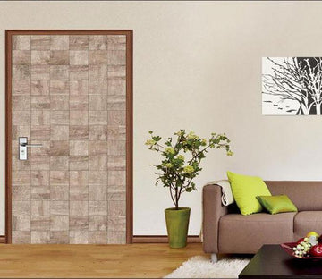 3D square pattern painting door mural Wallpaper AJ Wallpaper 