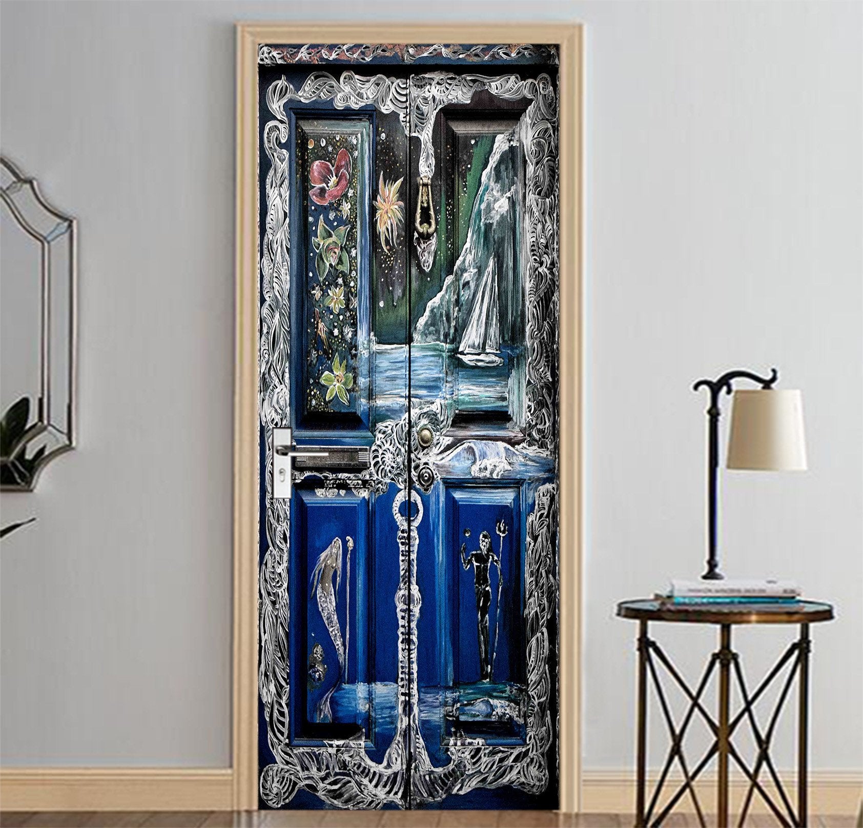 3D Gate Graffiti Patterns 04 Door Mural Wallpaper AJ Wallpaper 