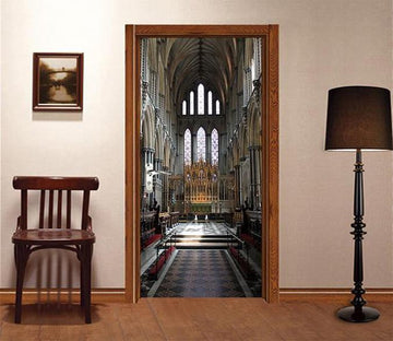 3D magnificent church door mural Wallpaper AJ Wallpaper 
