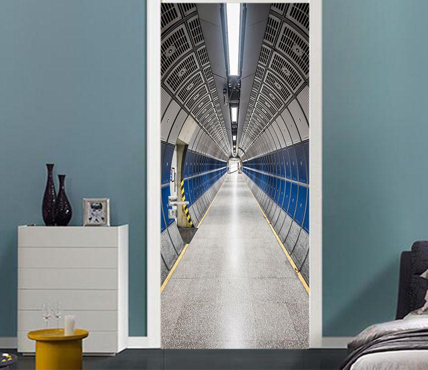 3D tunnel alley road door mural Wallpaper AJ Wallpaper 