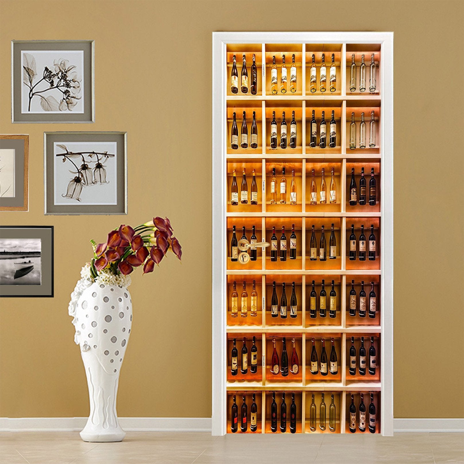 3D Wine Cabinet 26 Door Mural Wallpaper AJ Wallpaper 