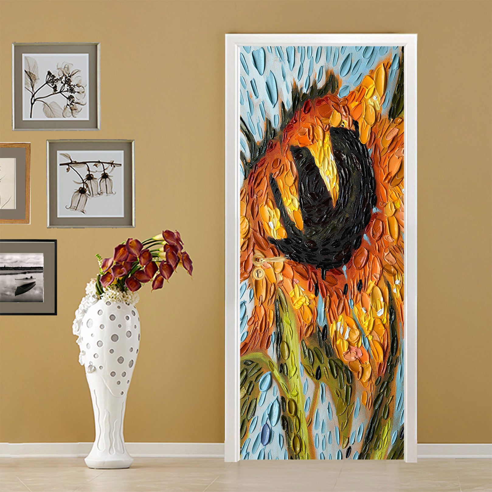 3D Sunflower 112225 Dena Tollefson Door Mural