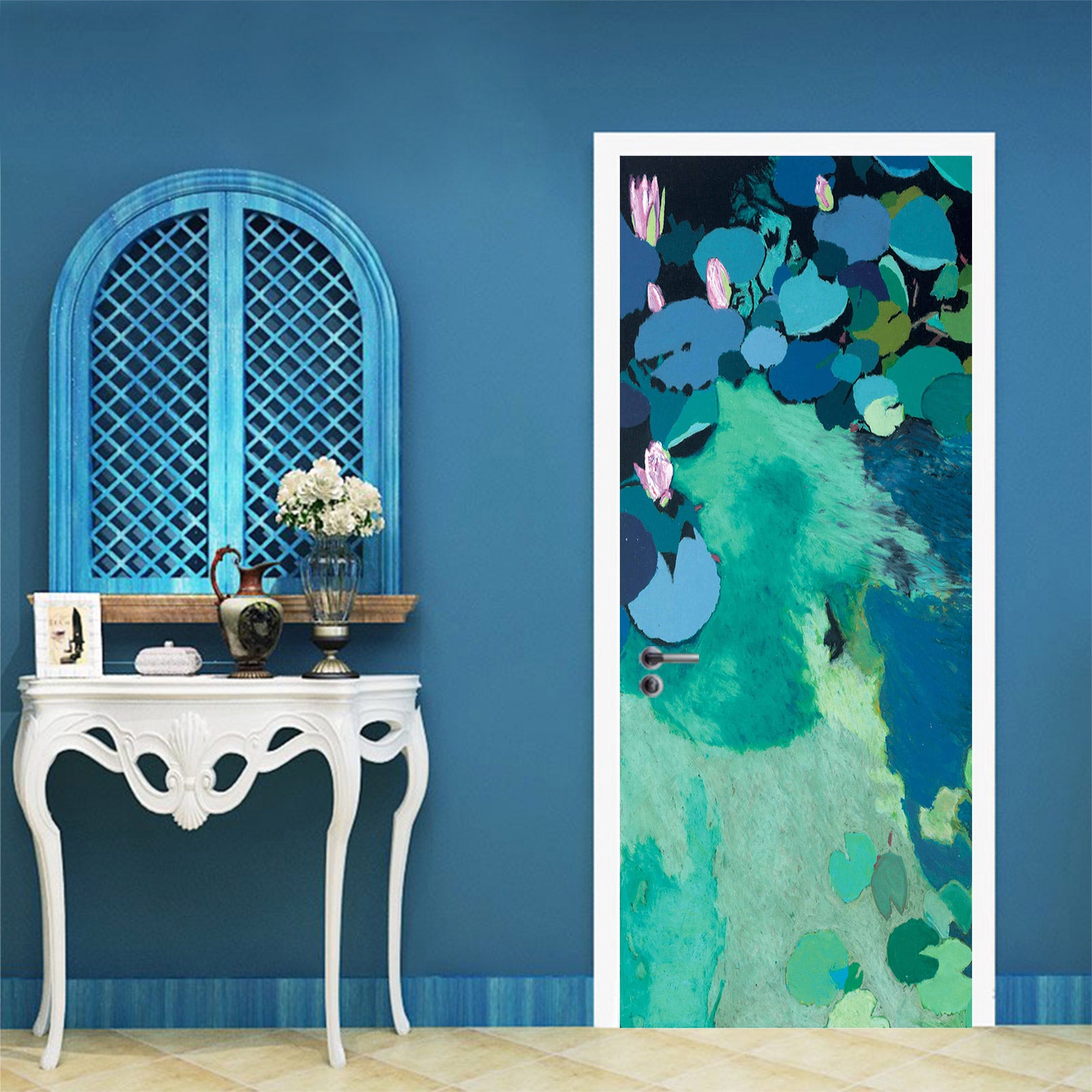 3D Lotus Pond 93161 Allan P. Friedlander Door Mural