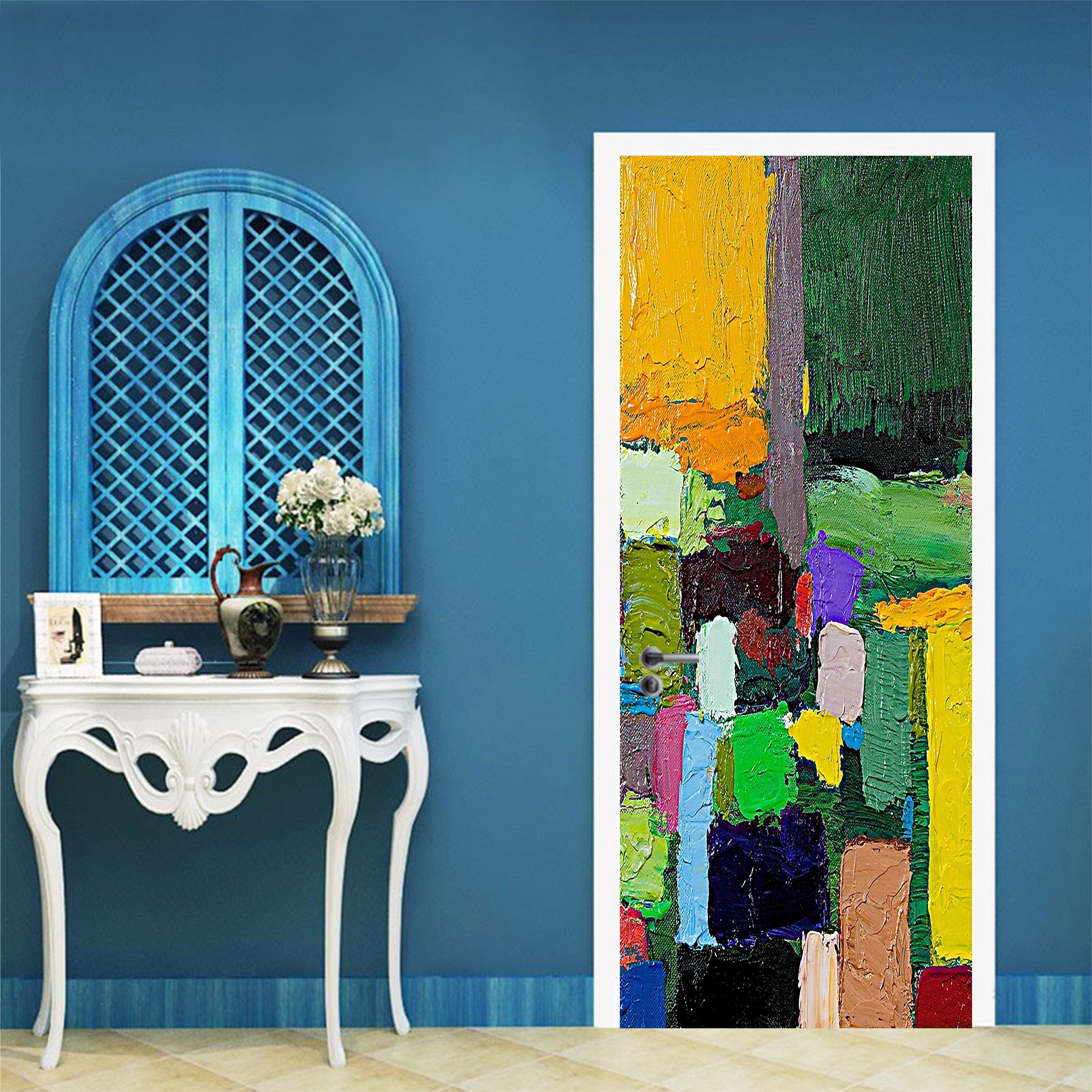 3D Color Block 93105 Allan P. Friedlander Door Mural