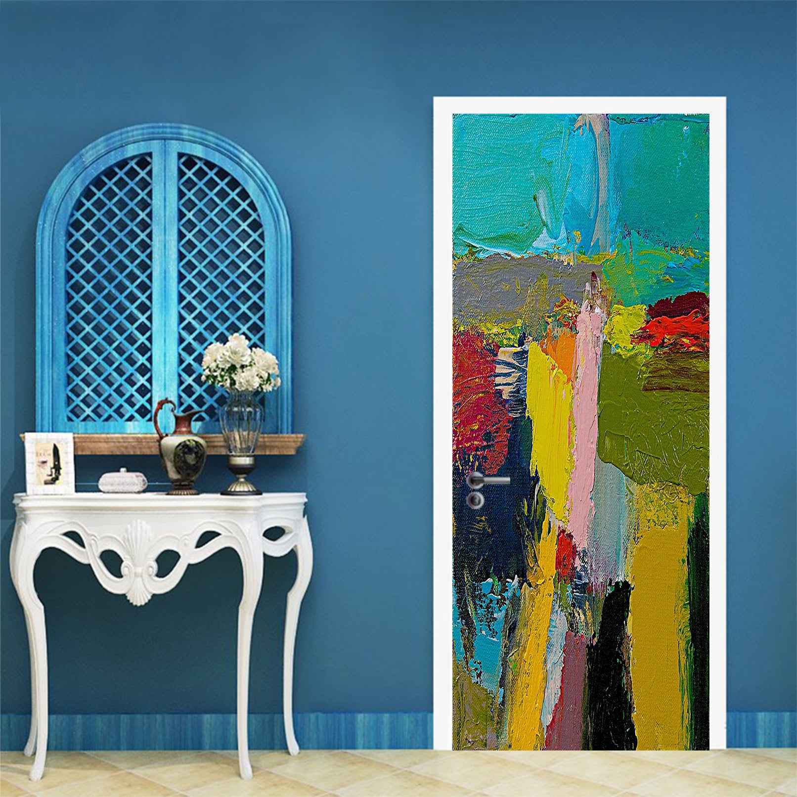 3D Color Block Painting 93106 Allan P. Friedlander Door Mural