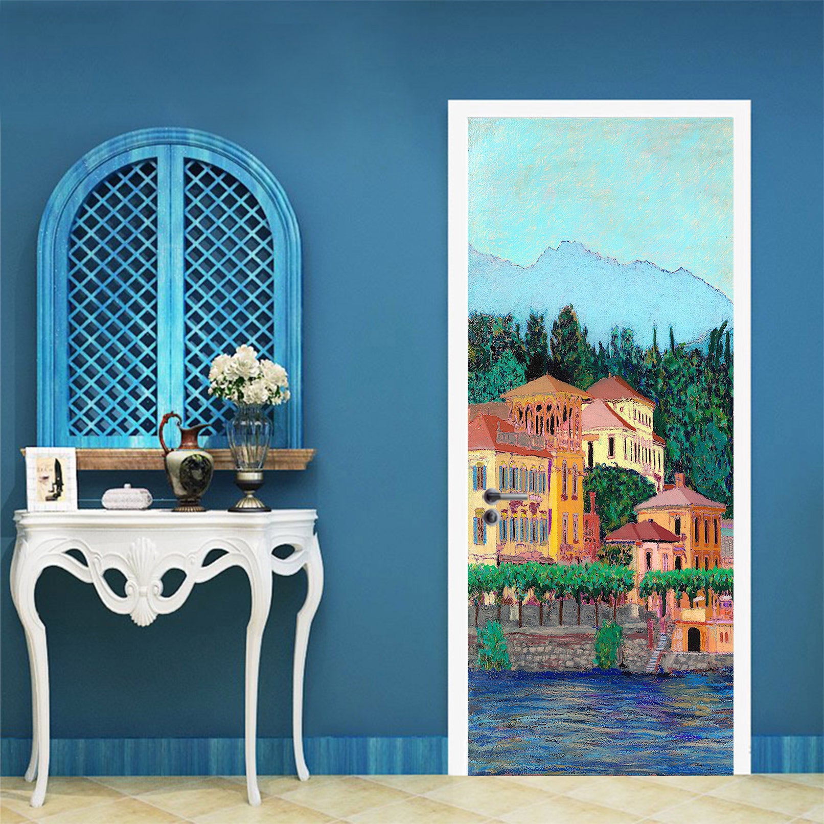 3D River House Trees 9404 Allan P. Friedlander Door Mural