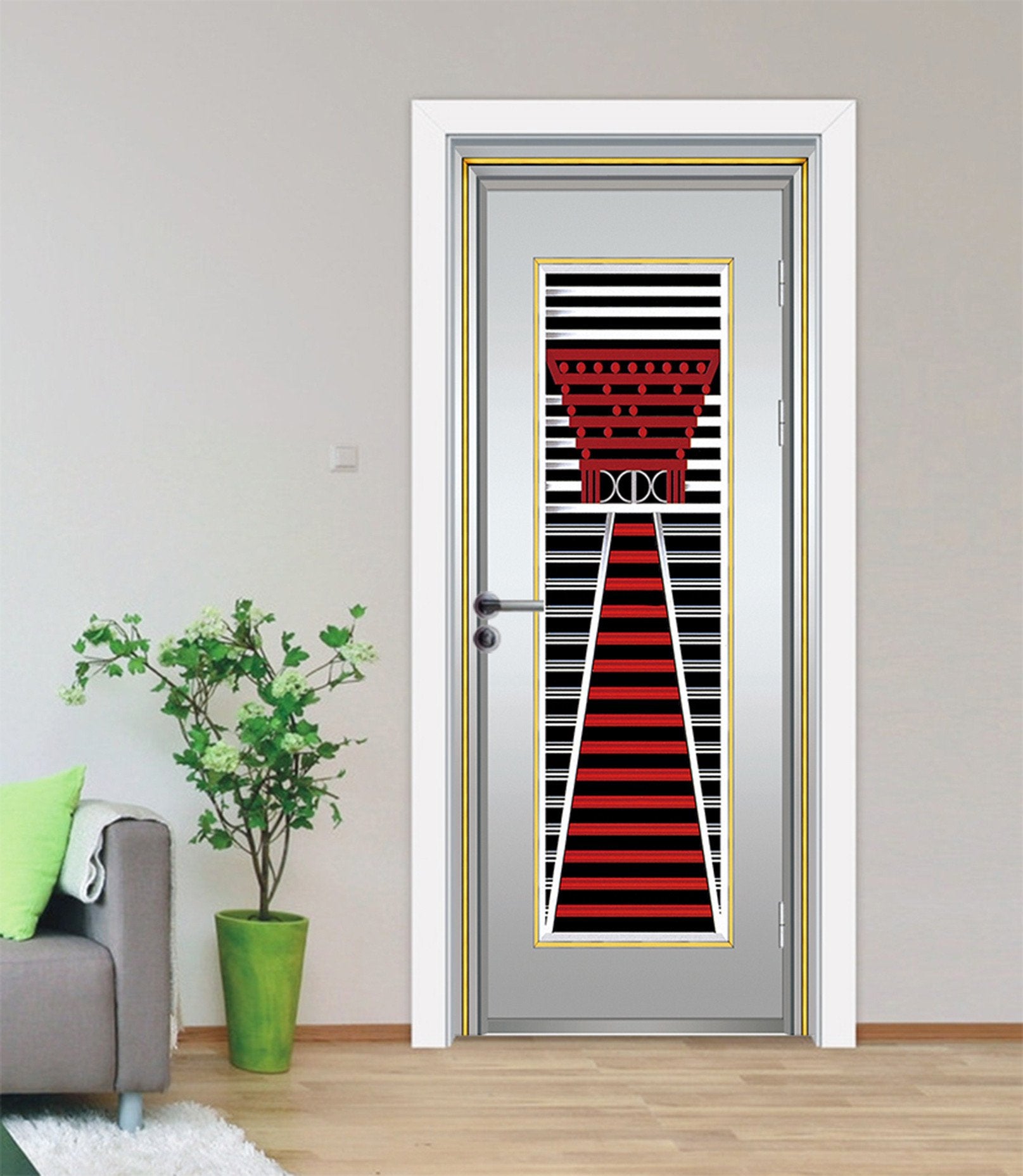 3D Metal Bars Patterns 55 Door Mural Wallpaper AJ Wallpaper 