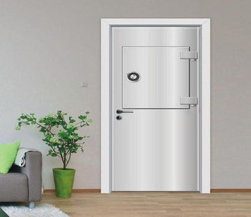 3D white unknown painting door mural Wallpaper AJ Wallpaper 