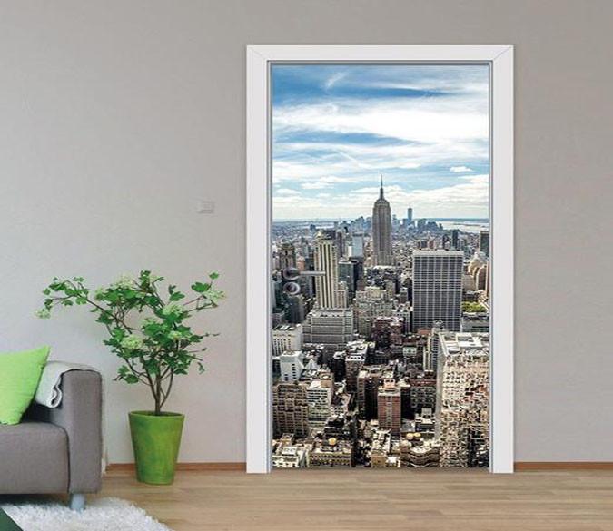 3D the sky tower building door mural Wallpaper AJ Wallpaper 