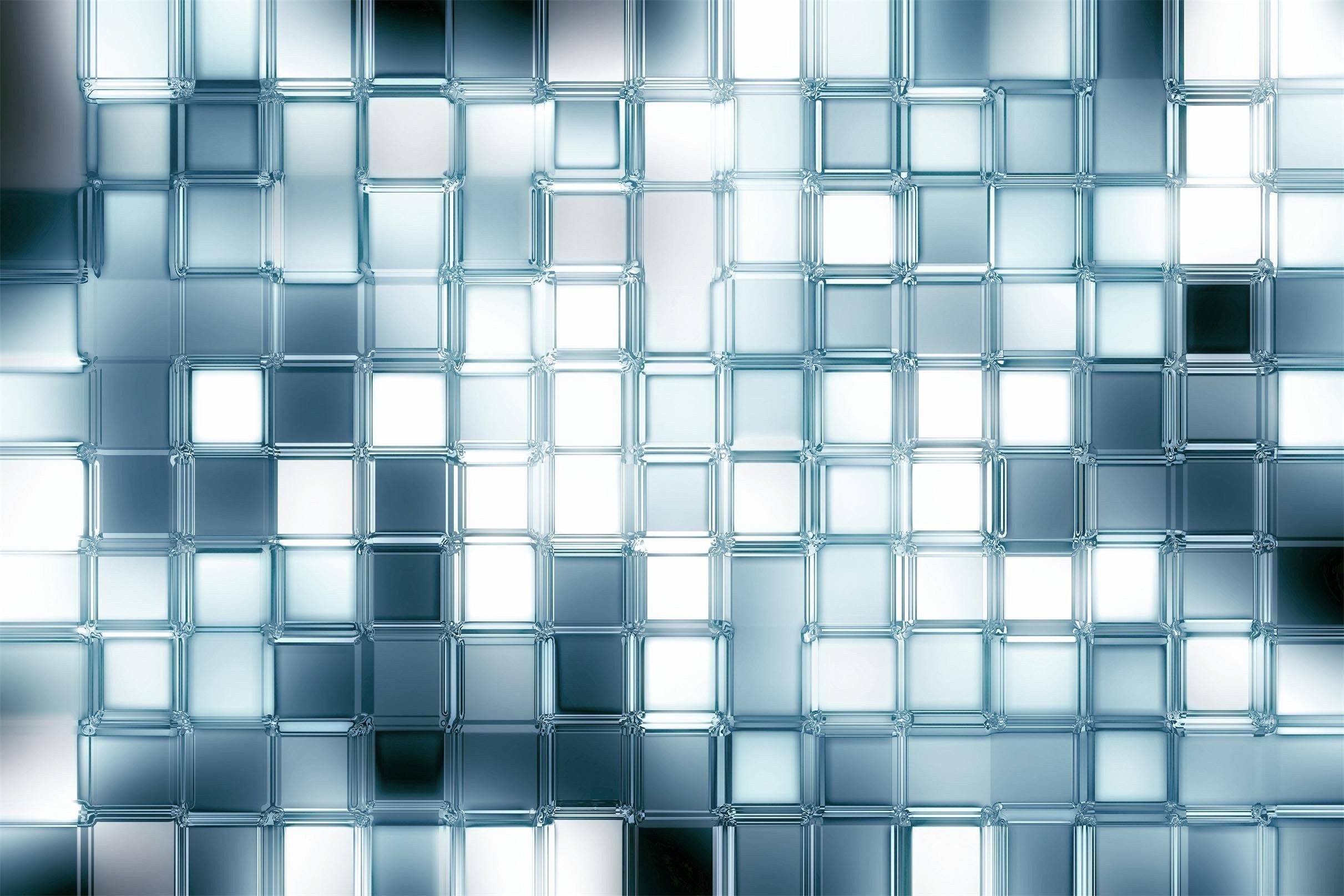3D Shiny Square Grids Kitchen Mat Floor Mural Wallpaper AJ Wallpaper 