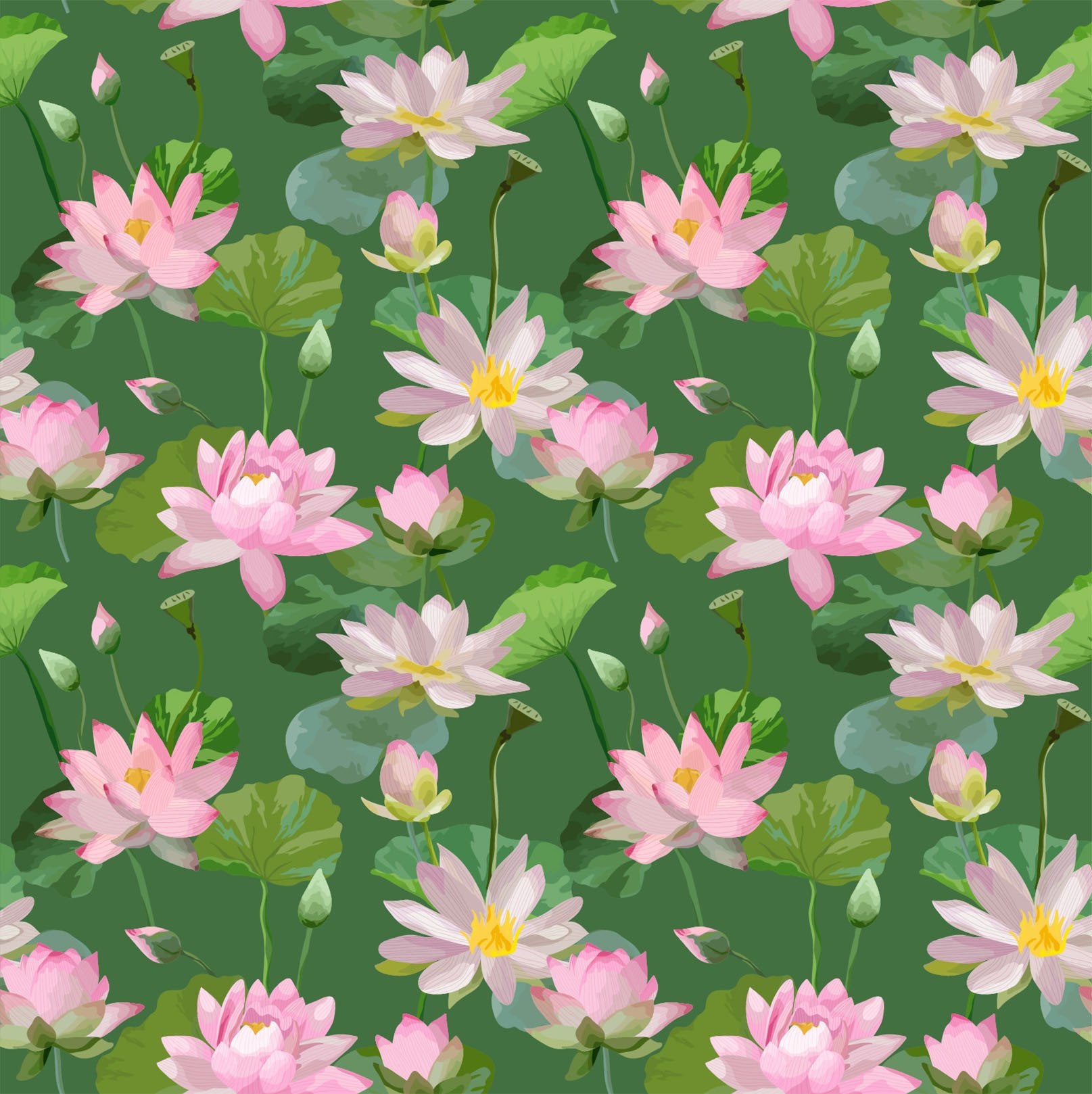 3D Lotus Flowers Pattern 1106 Stair Risers Wallpaper AJ Wallpaper 