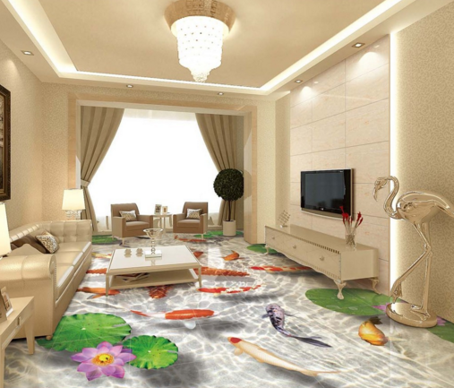 3D Starfish Koi 373 Floor Mural  Wallpaper Murals Rug & Mat Print Epoxy waterproof bath floor