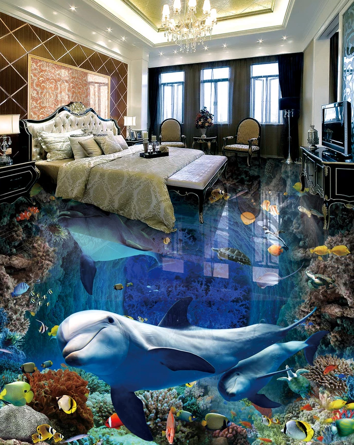 3D Clear Sea Bottom 509 Floor Mural  Wallpaper Murals Rug & Mat Print Epoxy waterproof bath floor