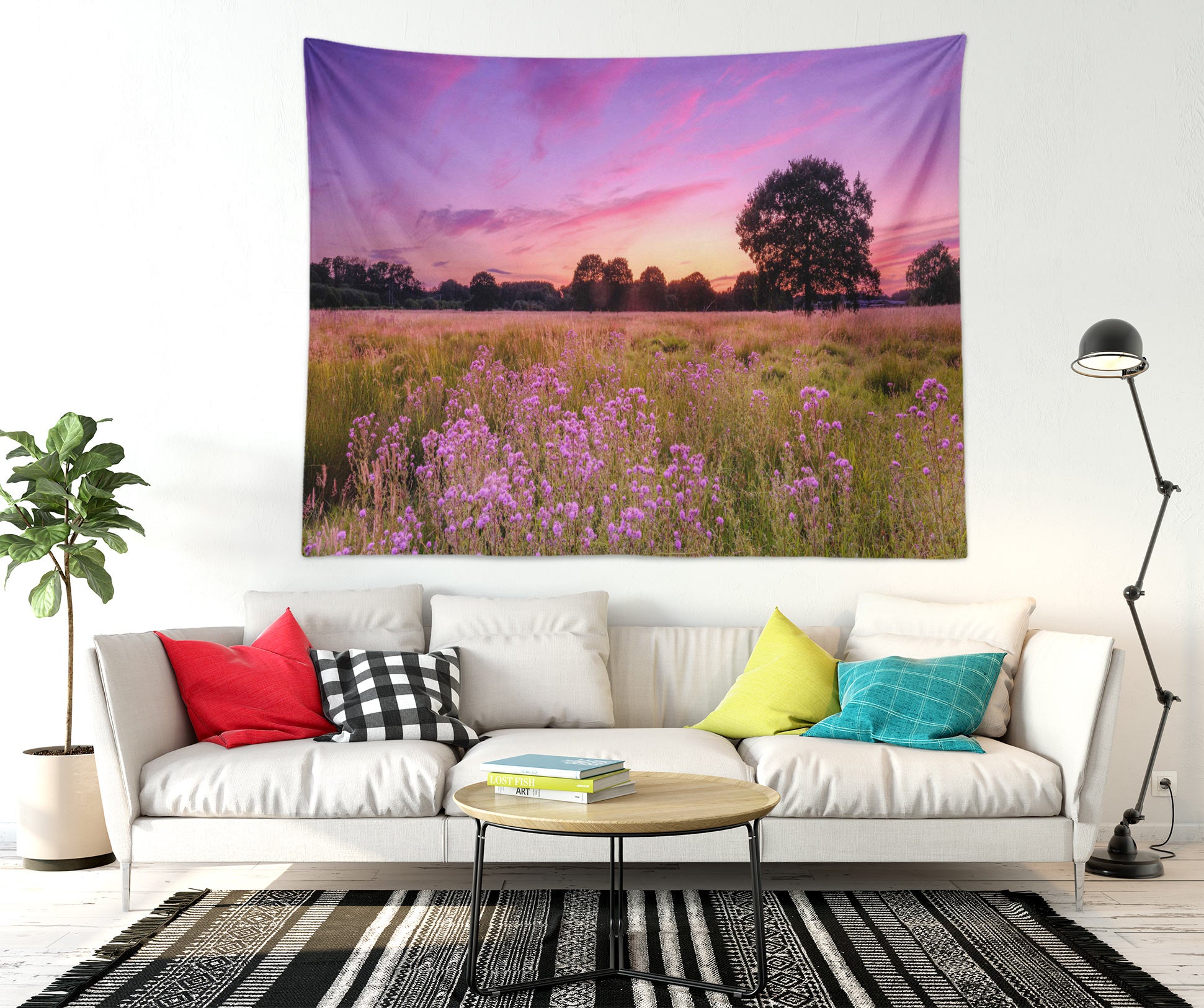 3D Flower Meadow 116136 Assaf Frank Tapestry Hanging Cloth Hang