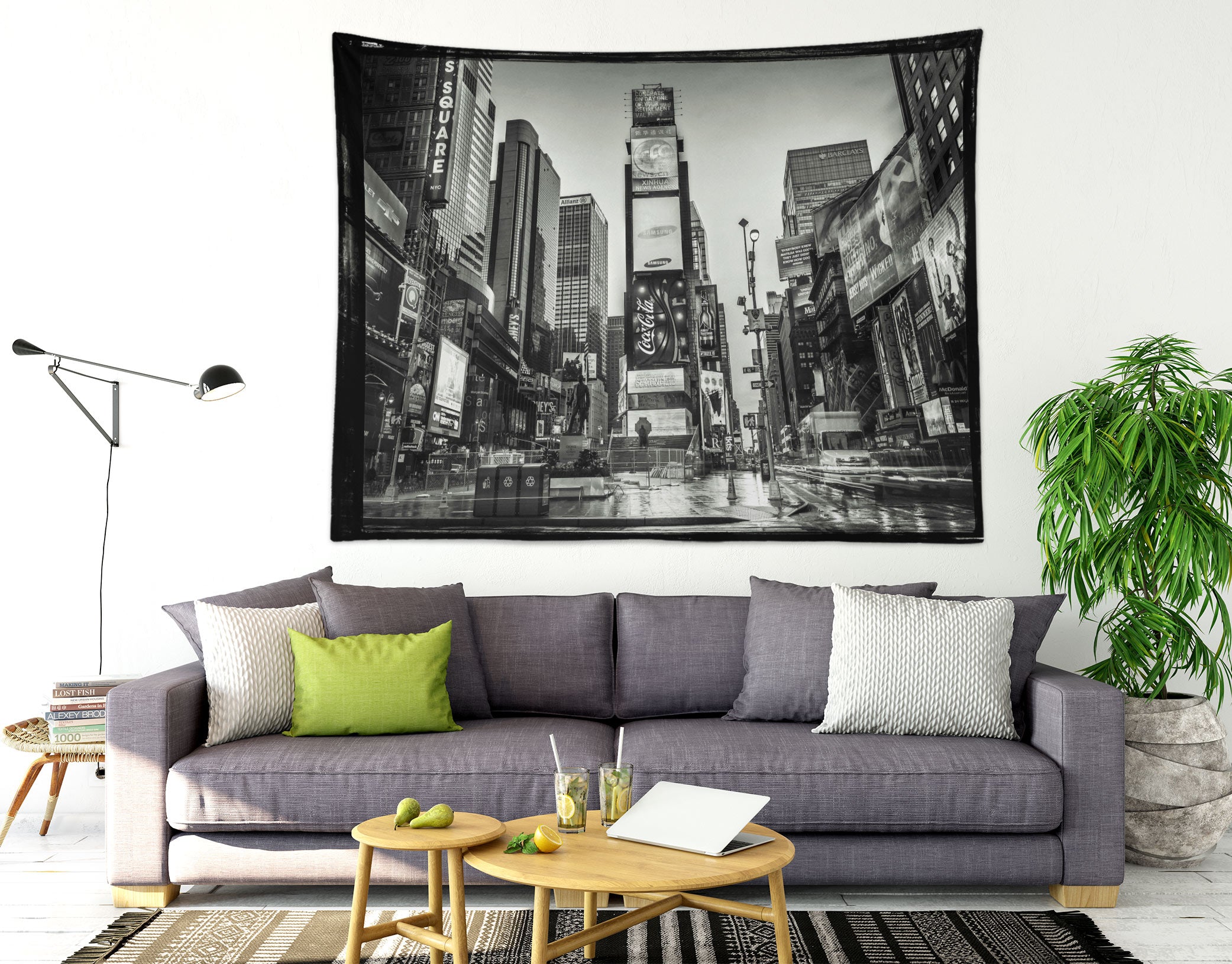 3D New York City 11696 Assaf Frank Tapestry Hanging Cloth Hang
