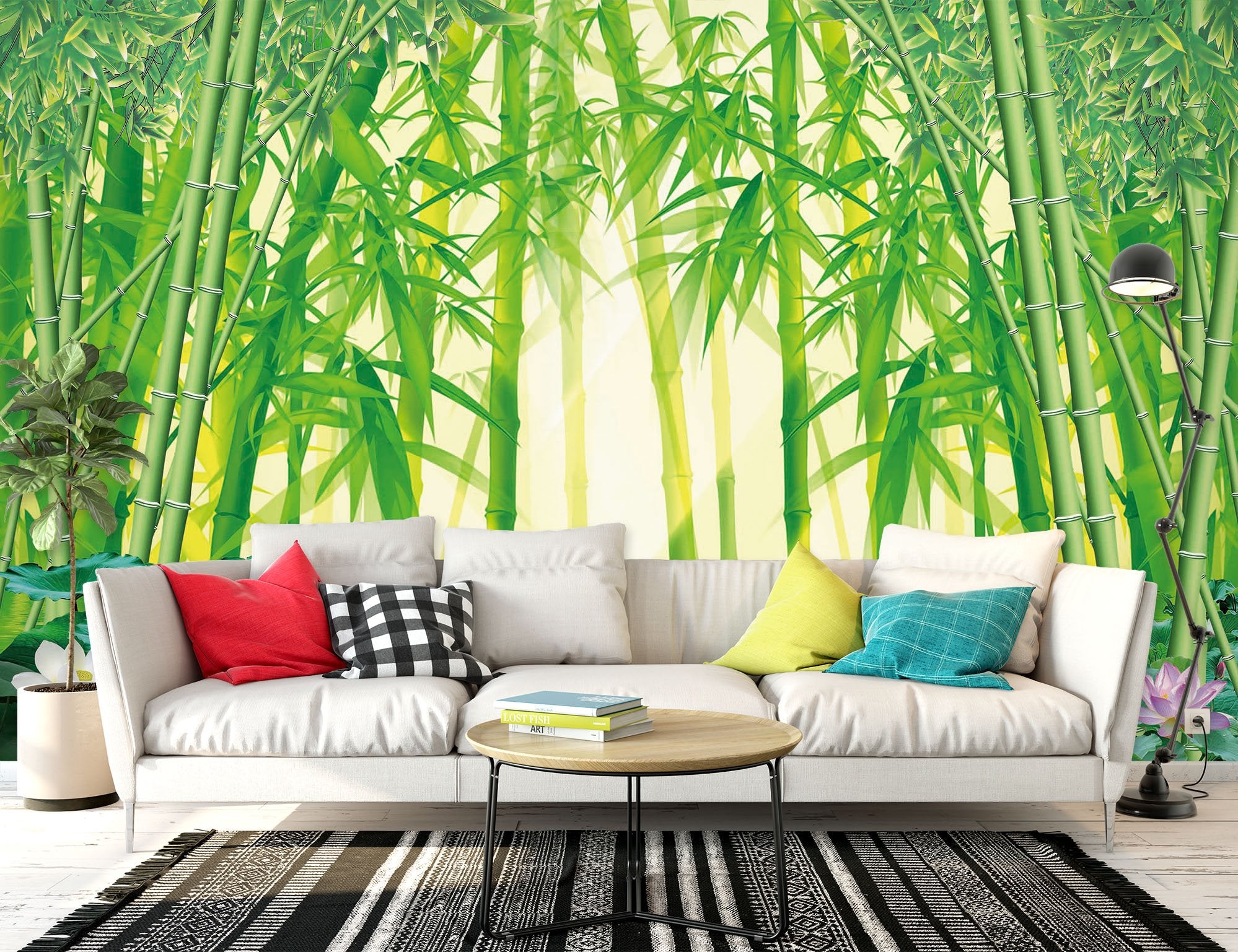 3D Bamboo Forest 1418 Wall Murals Wallpaper AJ Wallpaper 2 
