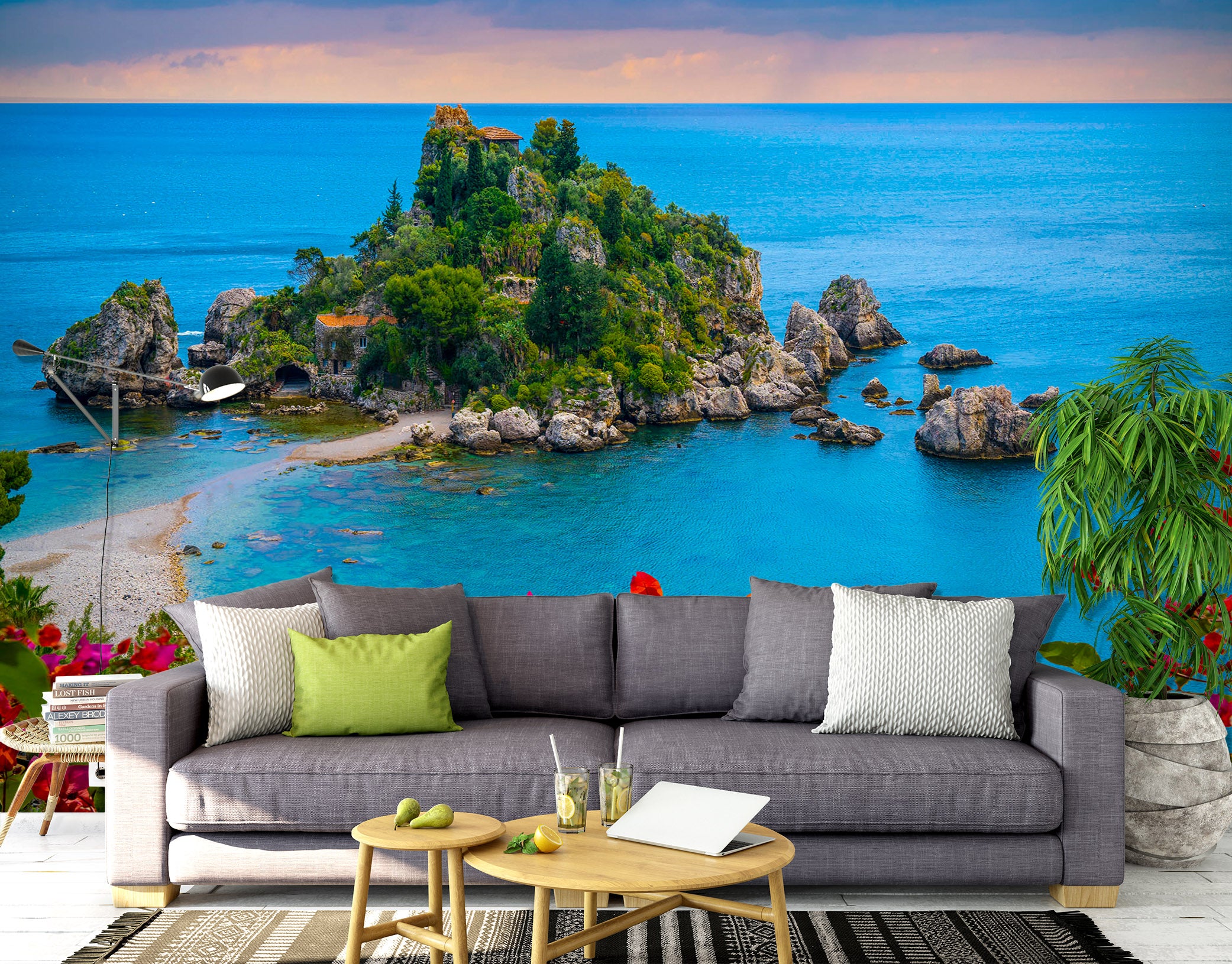 3D Green Island 1435 Marco Carmassi Wall Mural Wall Murals