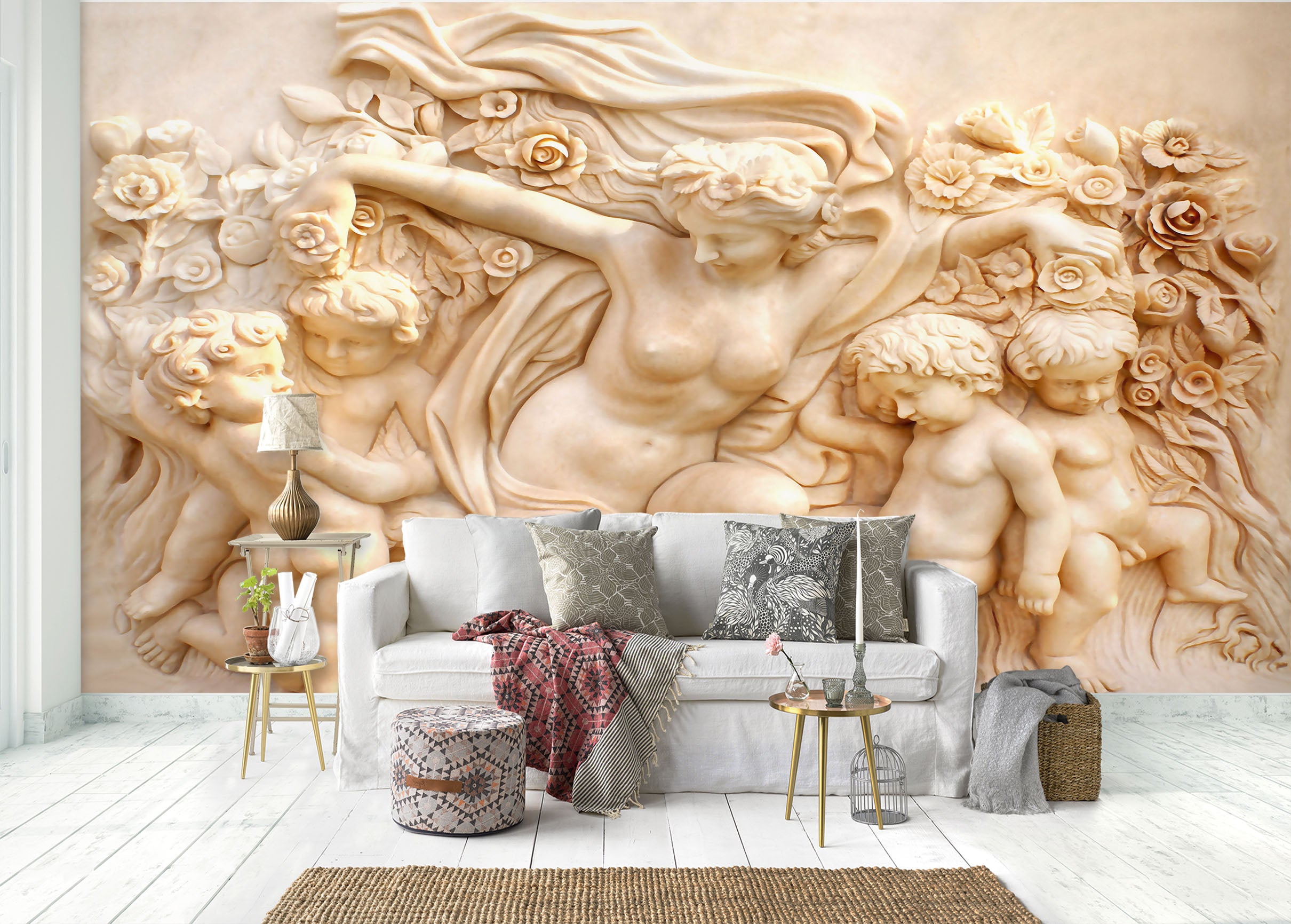 3D Carving Art 1413 Wall Murals