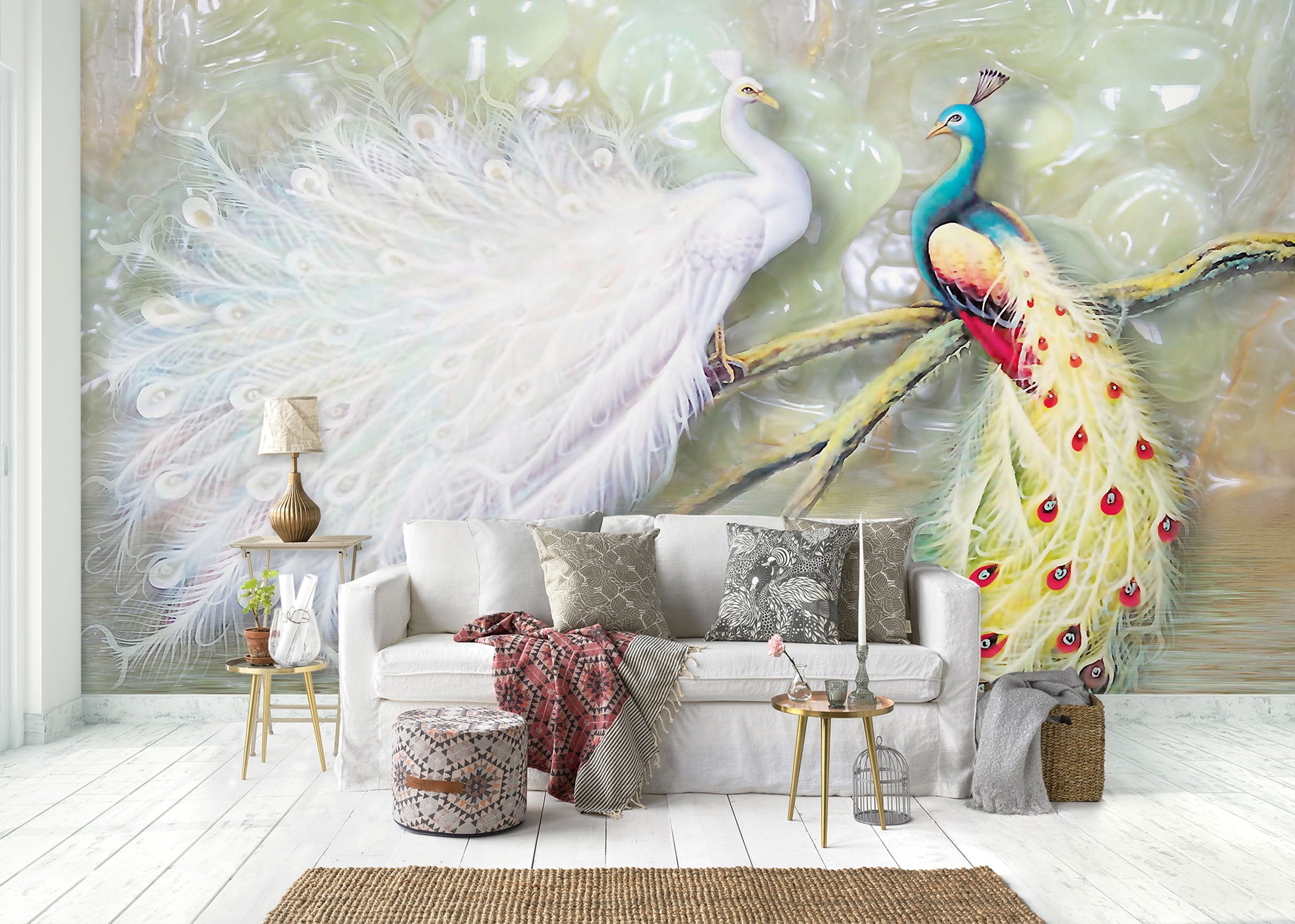 3D Beautiful Peacock 1415 Wall Murals Wallpaper AJ Wallpaper 2 