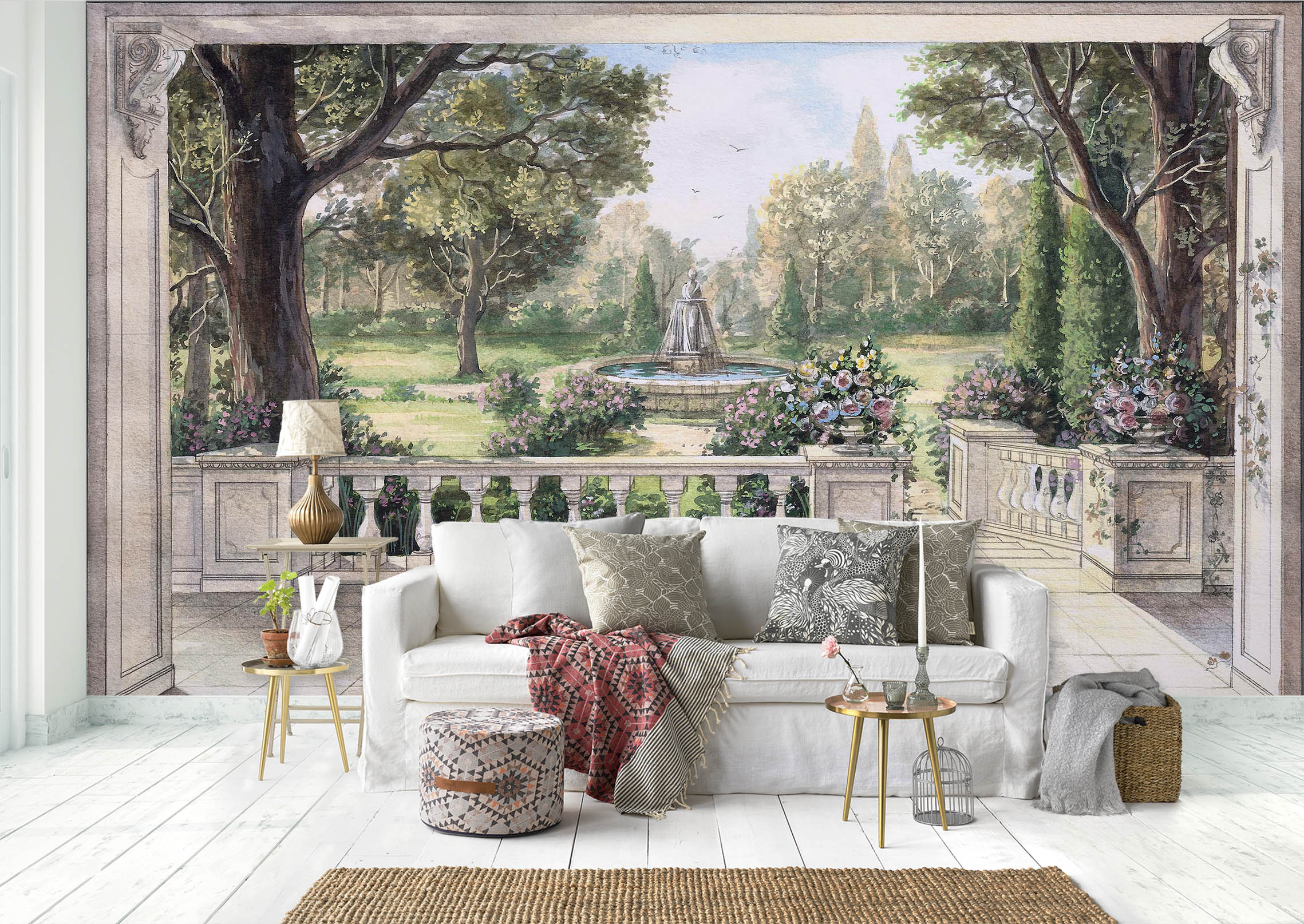 3D Palace Garden 1457 Wall Murals
