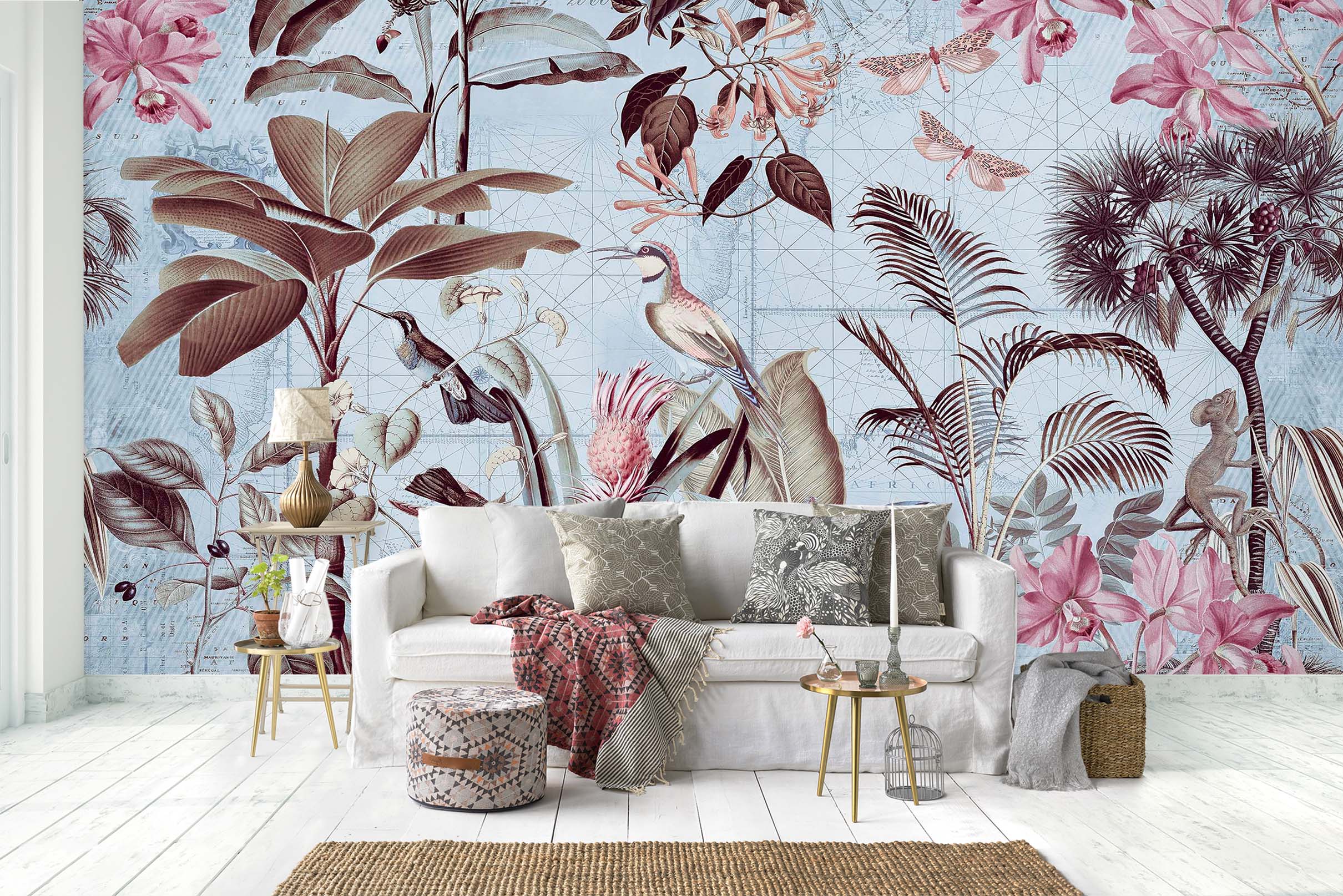 3D Flowers Leaves 1025 Andrea haase Wall Mural Wall Murals