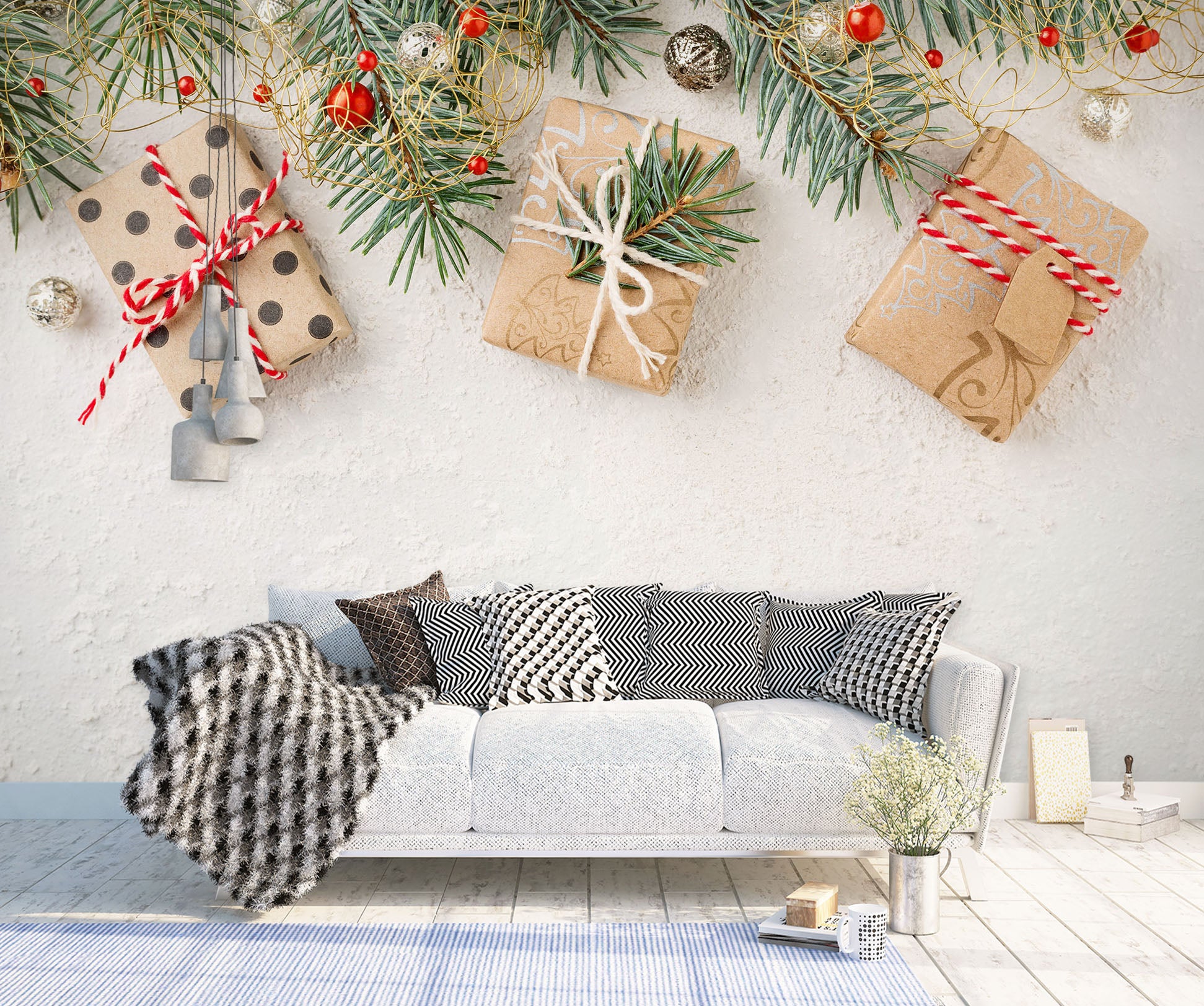 3D Branch Gift Box 57079 Wall Murals