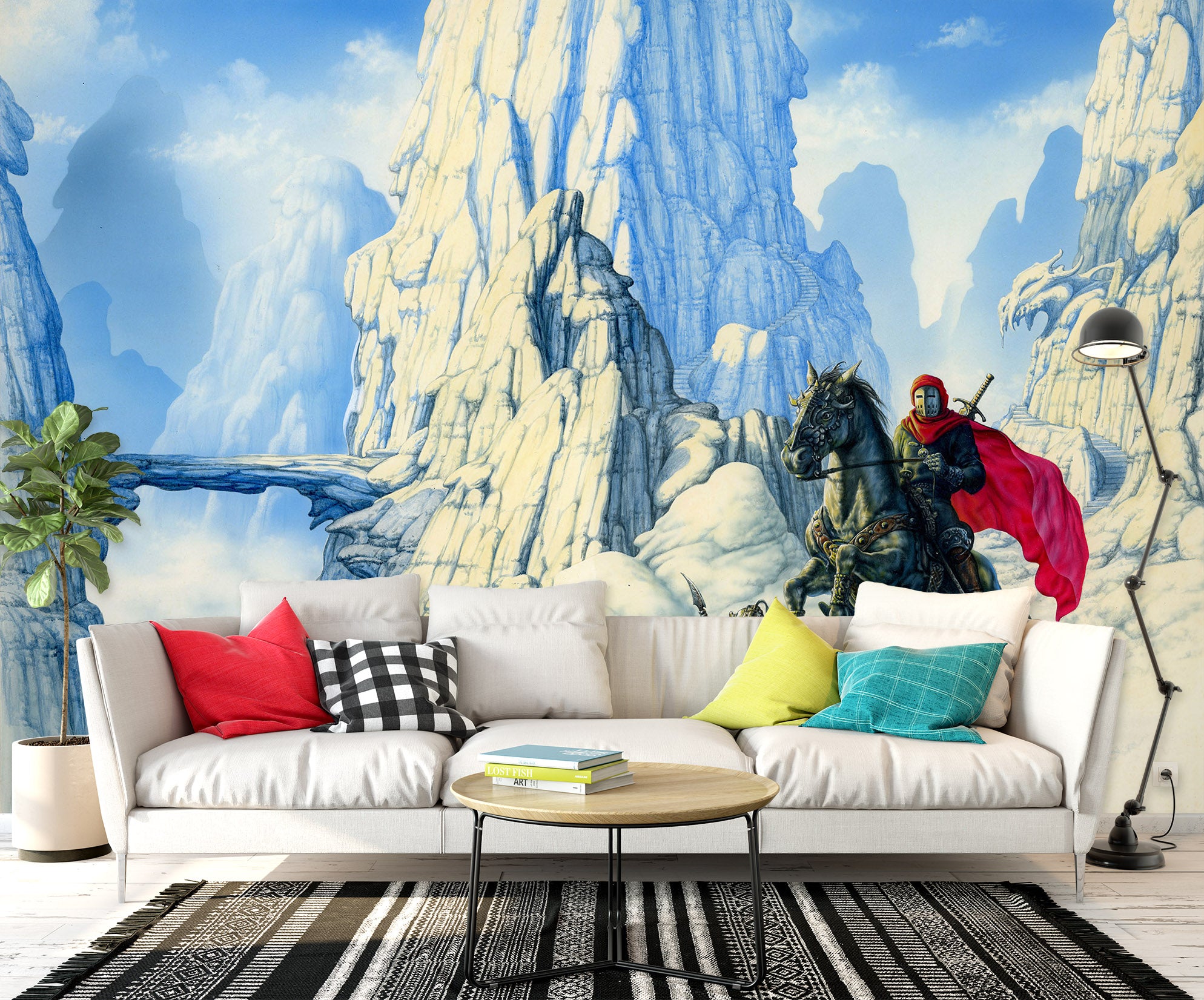 3D Snow Mountain 1399 Ciruelo Wall Mural Wall Murals
