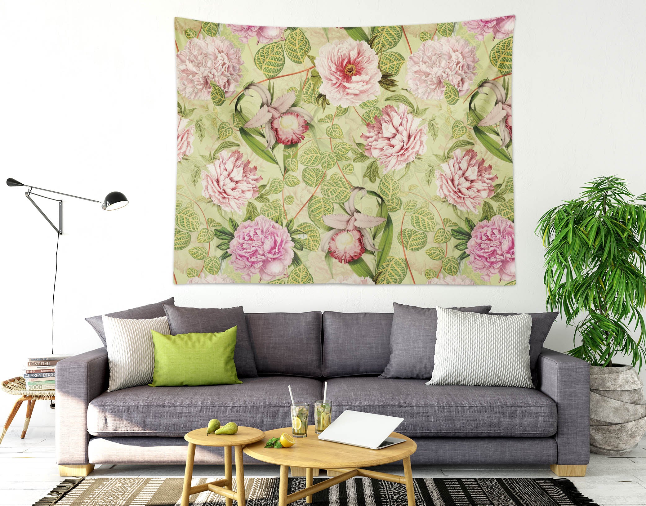 3D Flower Leaves 5365 Uta Naumann Tapestry Hanging Cloth Hang