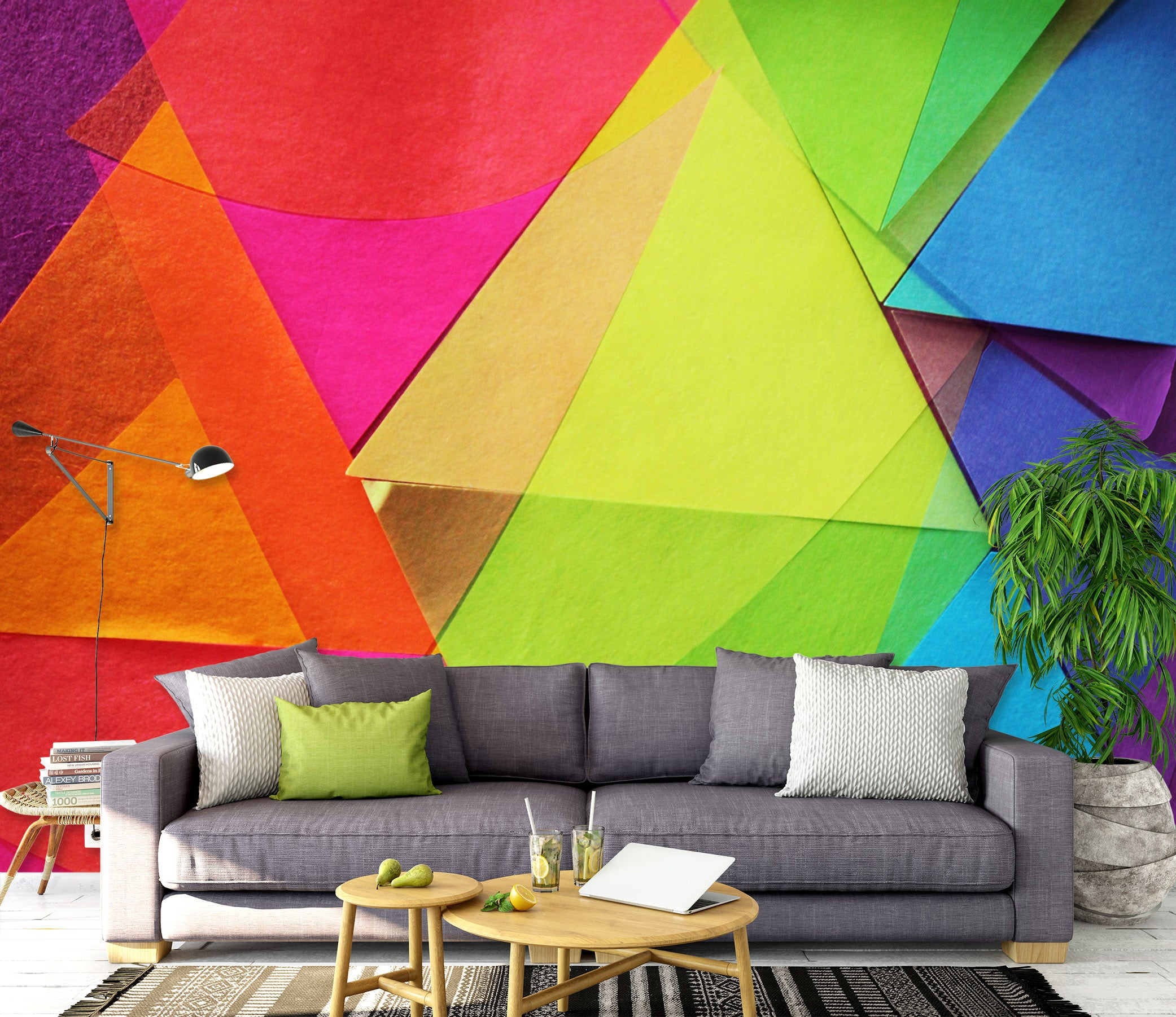 3D Colored Triangle 71089 Shandra Smith Wall Mural Wall Murals